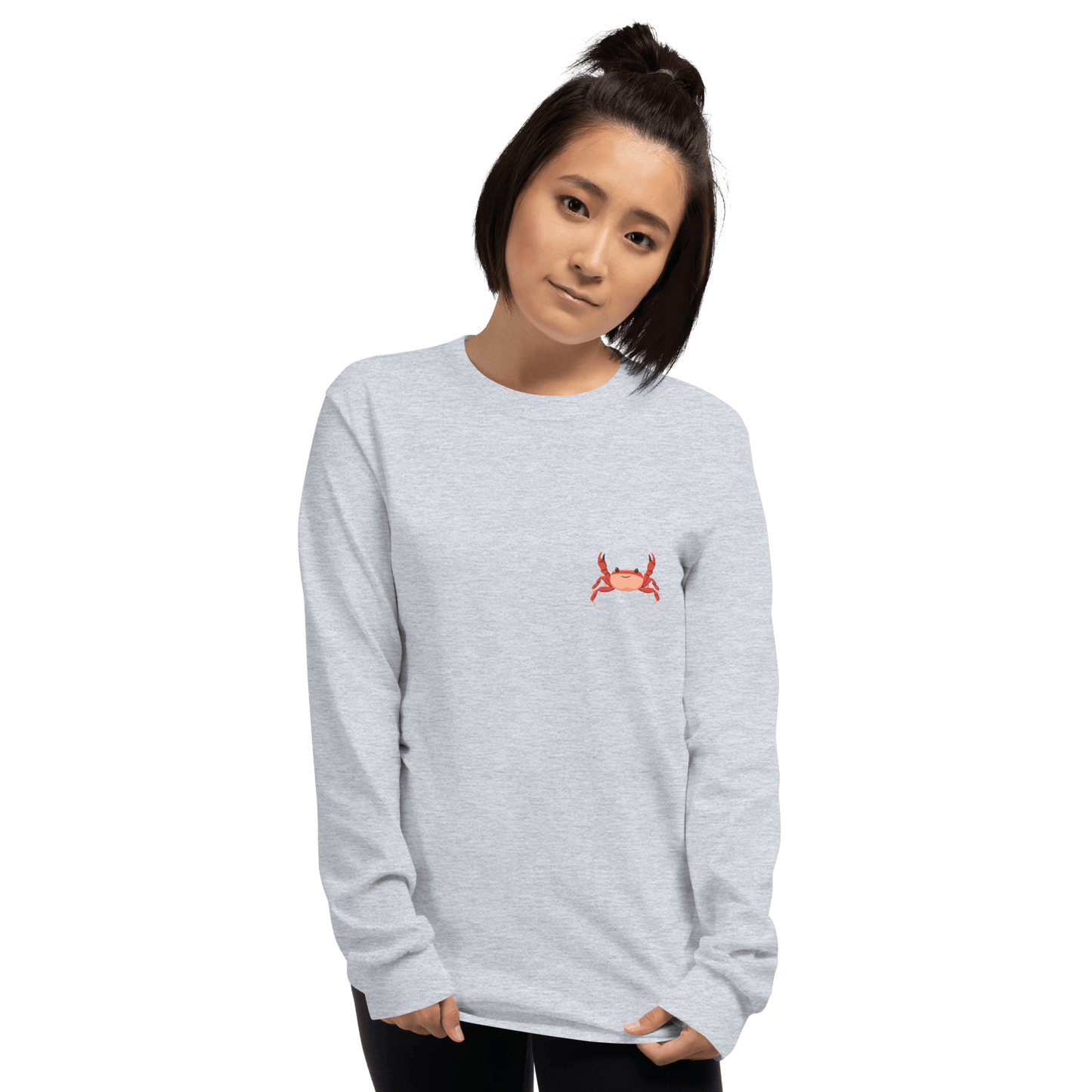 Crab Long Sleeve T-Shirt Meme - Sport Grey | Shirtposting
