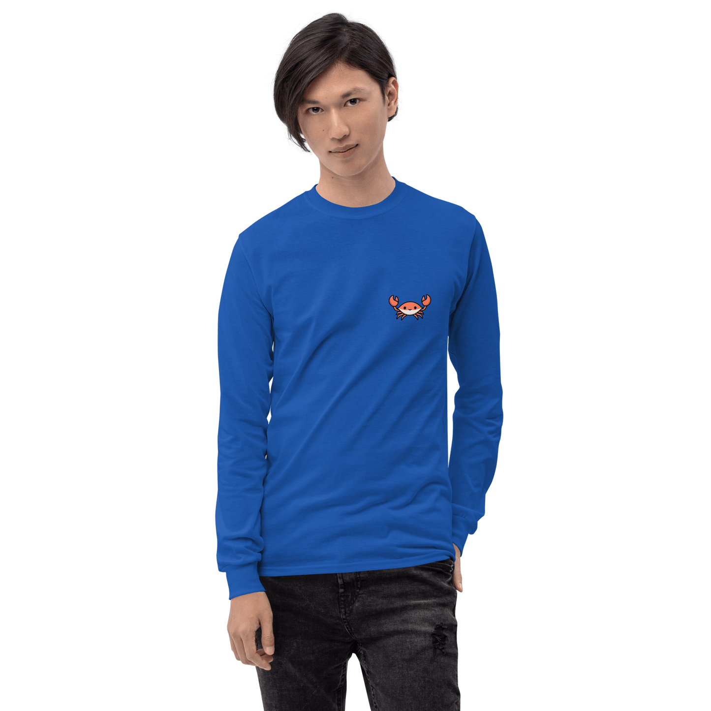 Crab Long Sleeve T-Shirt Meme - Sport Grey | Shirtposting