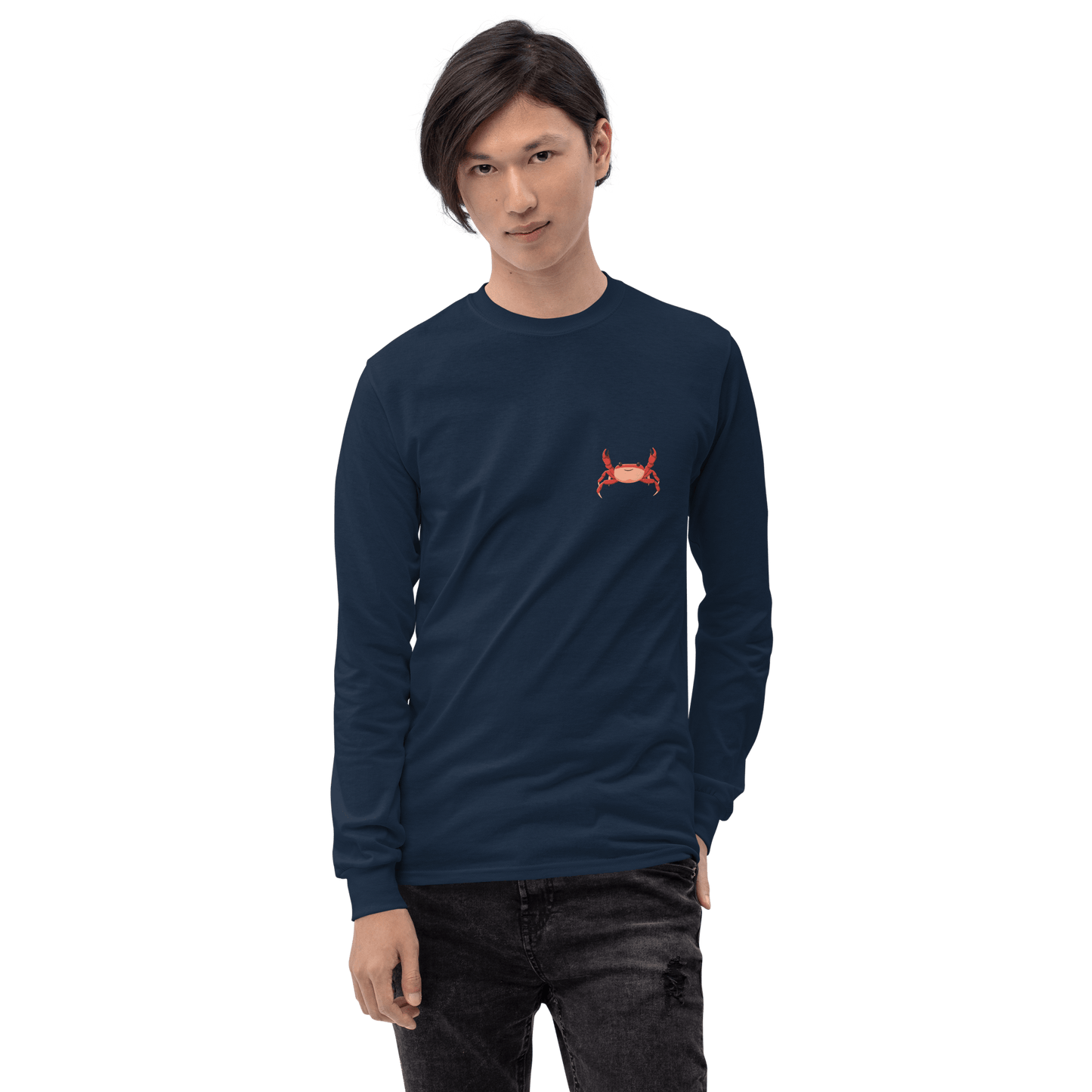 Crab Long Sleeve T-Shirt Meme - Sport Grey | Shirtposting