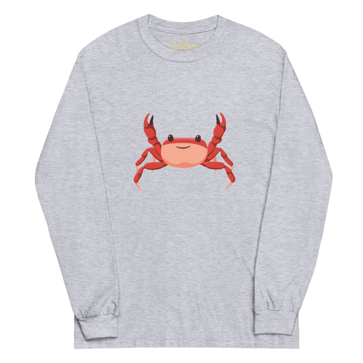 Crab Long Sleeve T-Shirt Meme - Sport Grey | Shirtposting