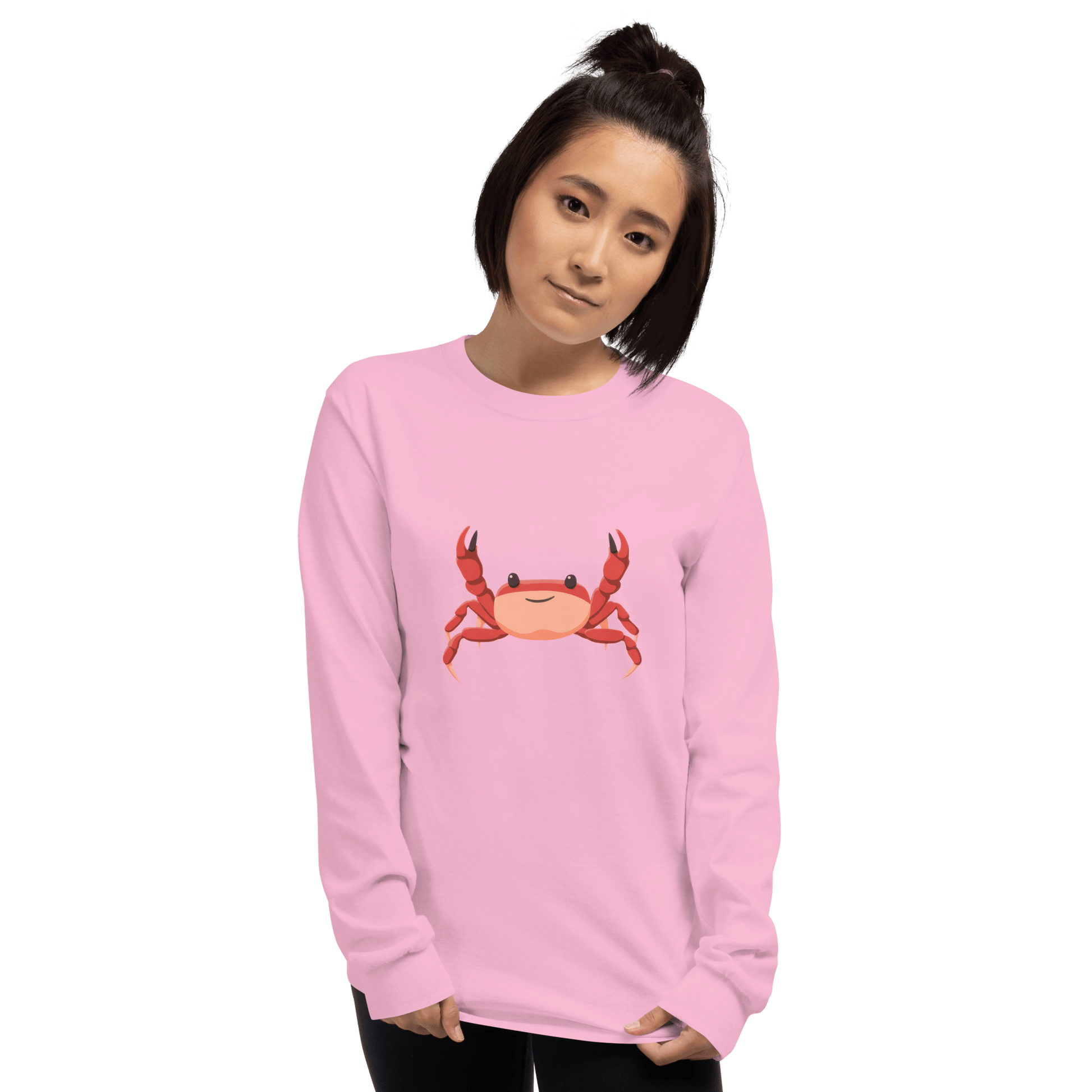 Crab Long Sleeve T-Shirt Meme - Sport Grey | Shirtposting
