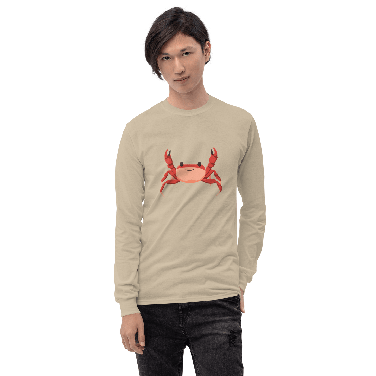 Crab Long Sleeve T-Shirt Meme - Sport Grey | Shirtposting