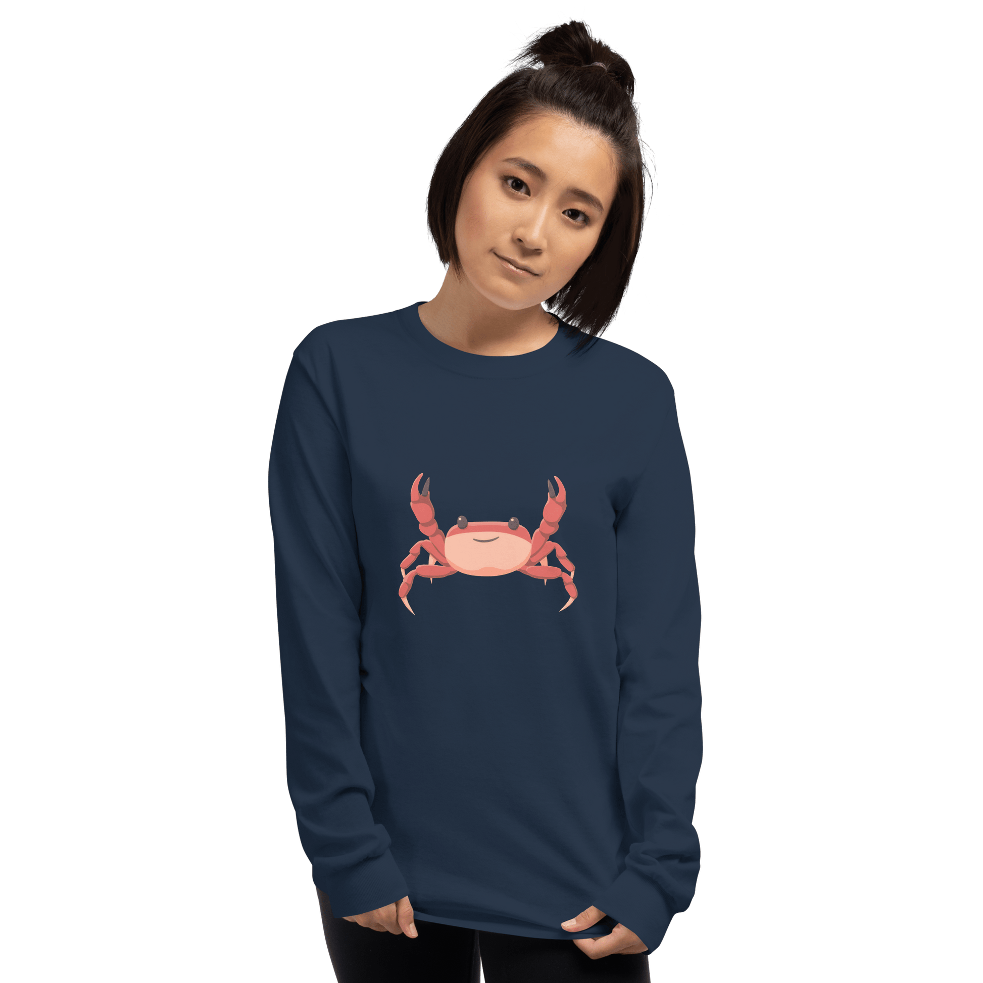 Crab Long Sleeve T-Shirt Meme - Sport Grey | Shirtposting