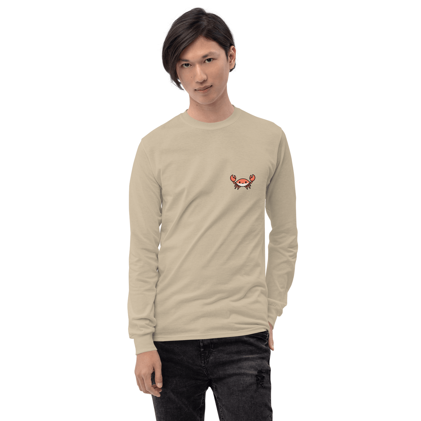 Crab Long Sleeve T-Shirt Meme - Sport Grey | Shirtposting