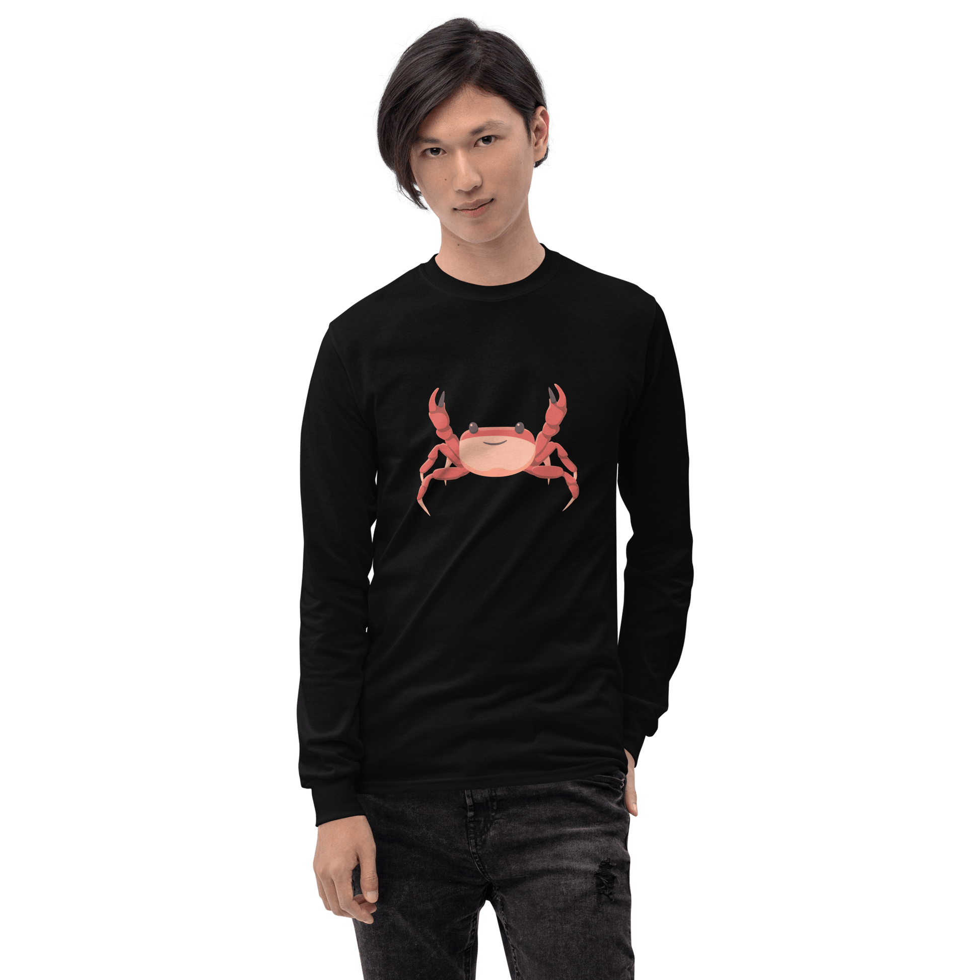 Crab Long Sleeve T-Shirt Meme - Sport Grey | Shirtposting