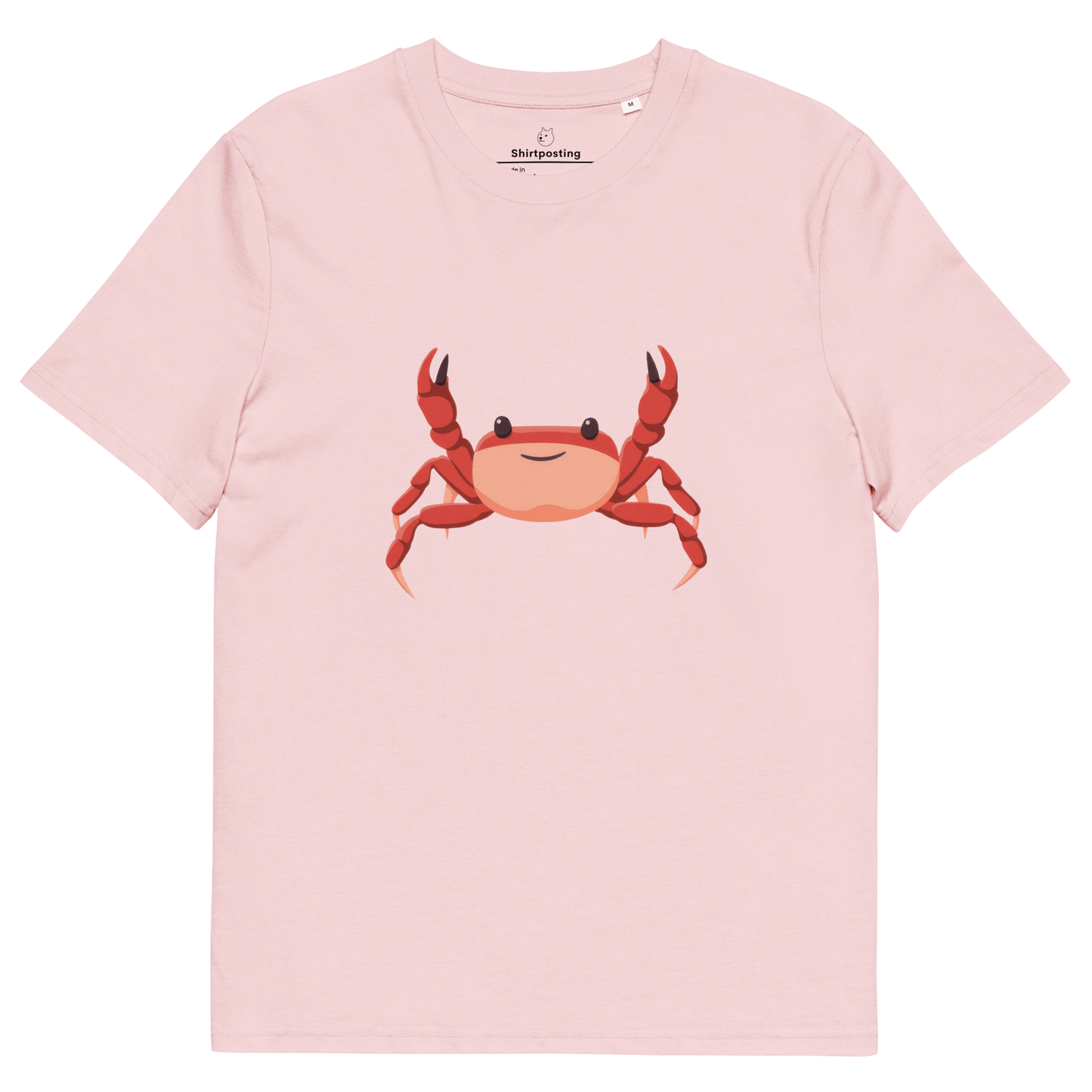 Crab Premium Organic T-Shirt Meme - Cotton Pink | Shirtposting