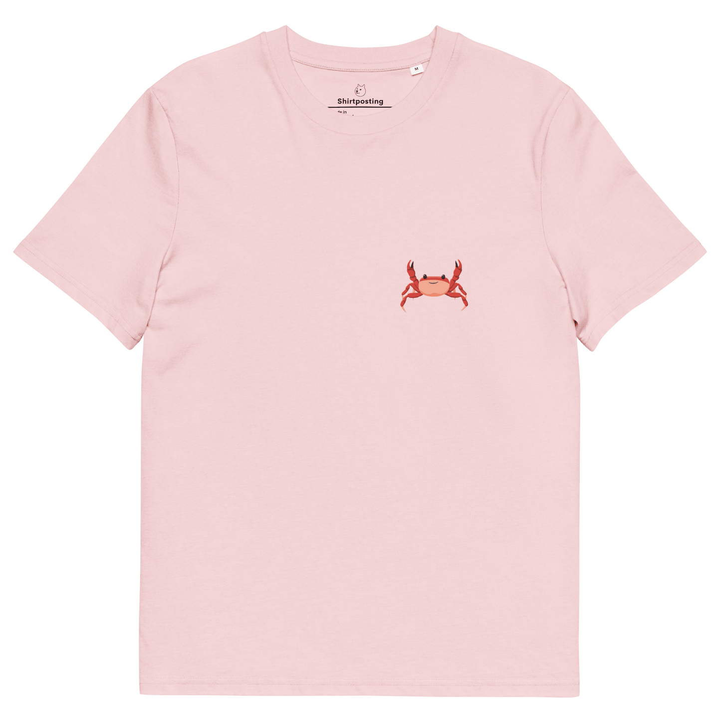 Crab Premium Organic T-Shirt Meme - Cotton Pink | Shirtposting