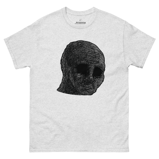 Cursed Wojak Classic T-Shirt Meme - Ash | Shirtposting