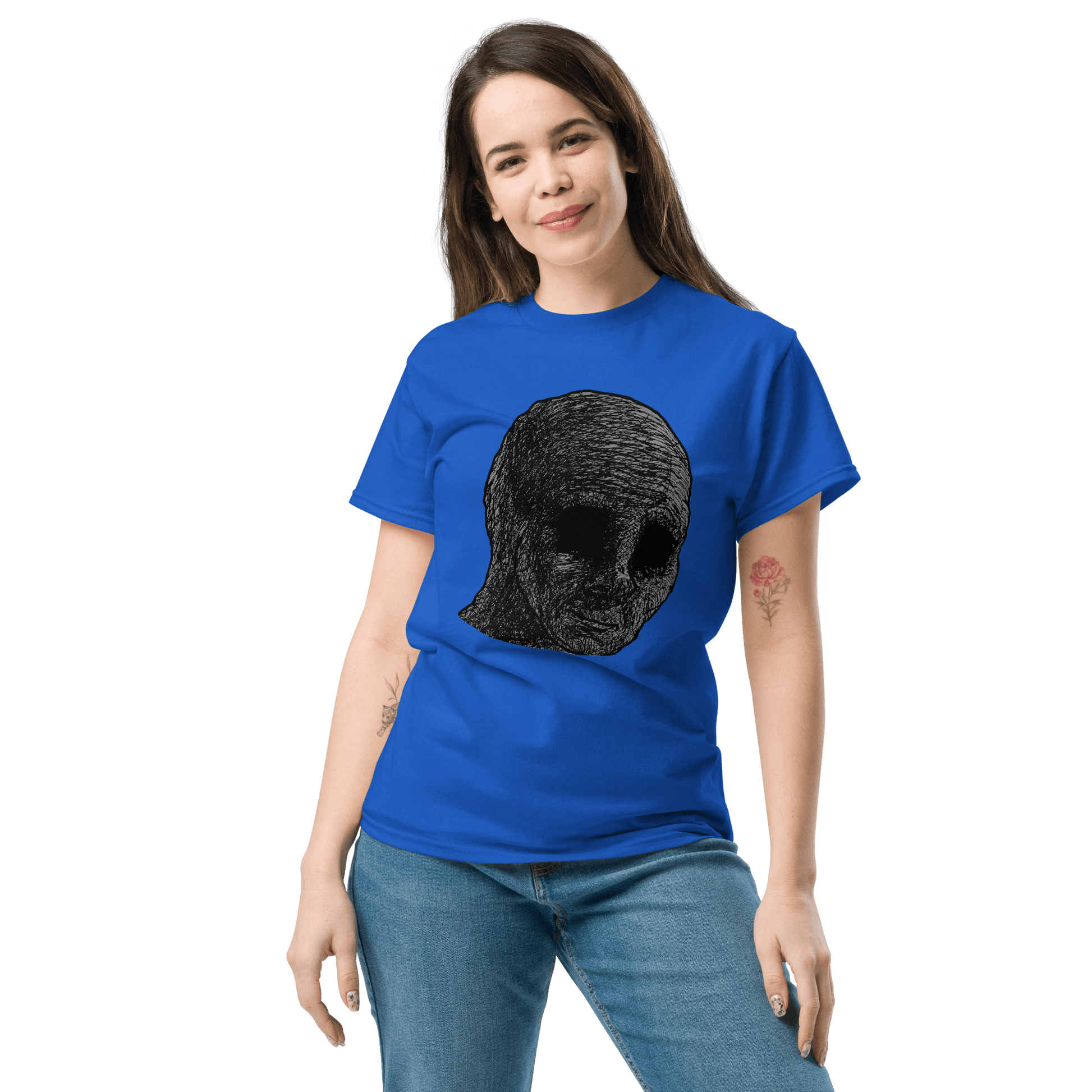 Cursed Wojak Classic T-Shirt Meme - Royal | Shirtposting