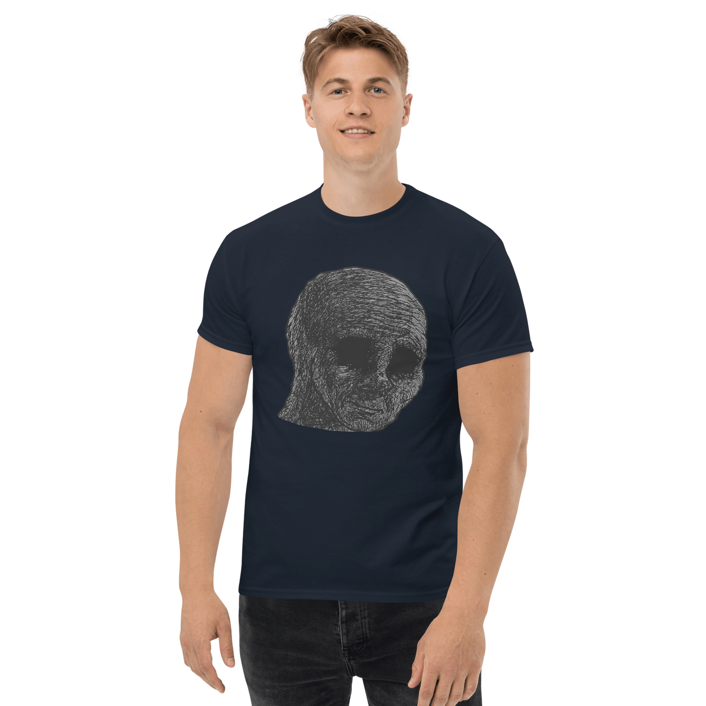 Cursed Wojak Classic T-Shirt Meme - Royal | Shirtposting