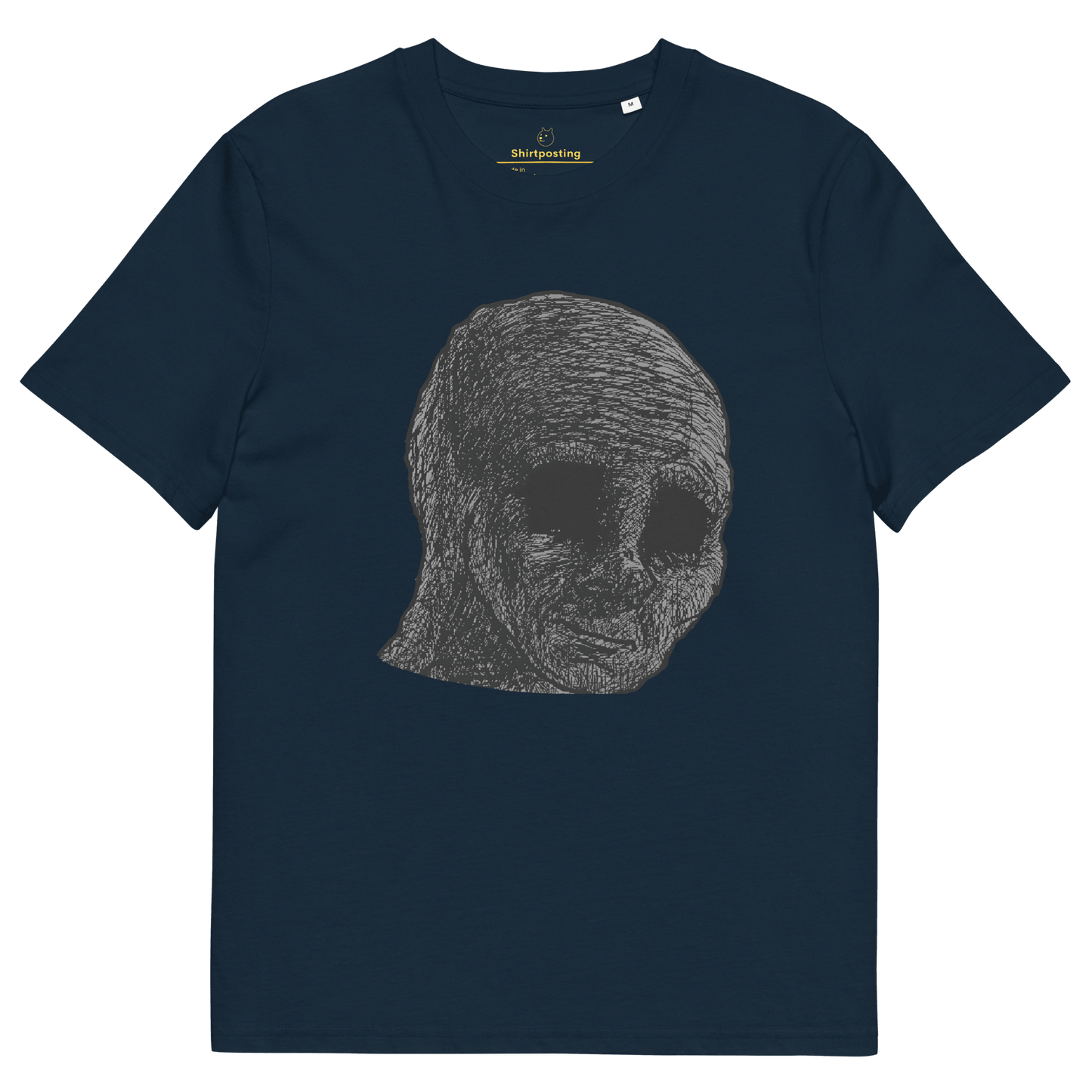 Cursed Wojak Premium Organic T-Shirt Meme - French Navy | Shirtposting