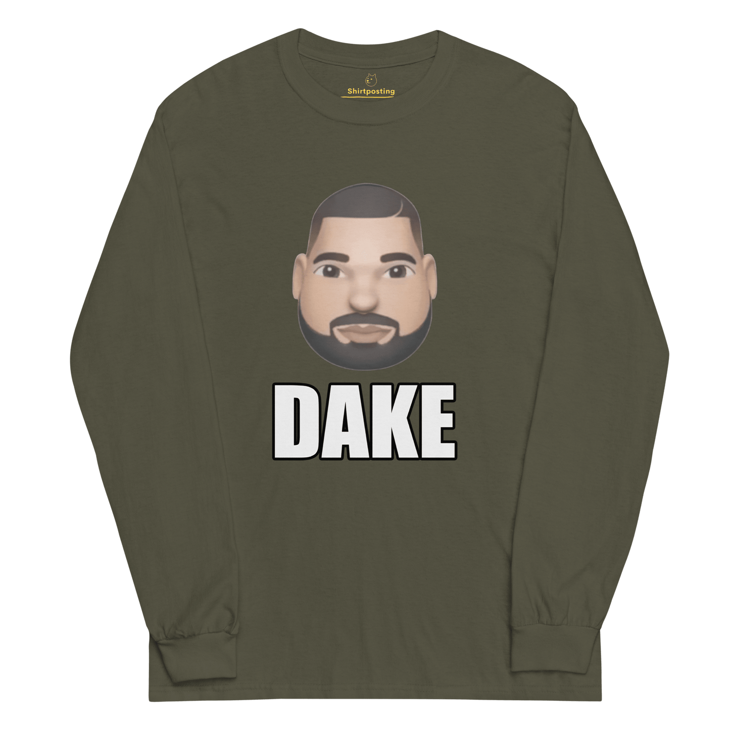 Dake Long Sleeve T-Shirt Meme - Military Green | Shirtposting