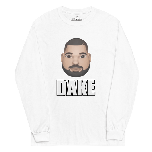 Dake Long Sleeve T-Shirt Meme - White | Shirtposting