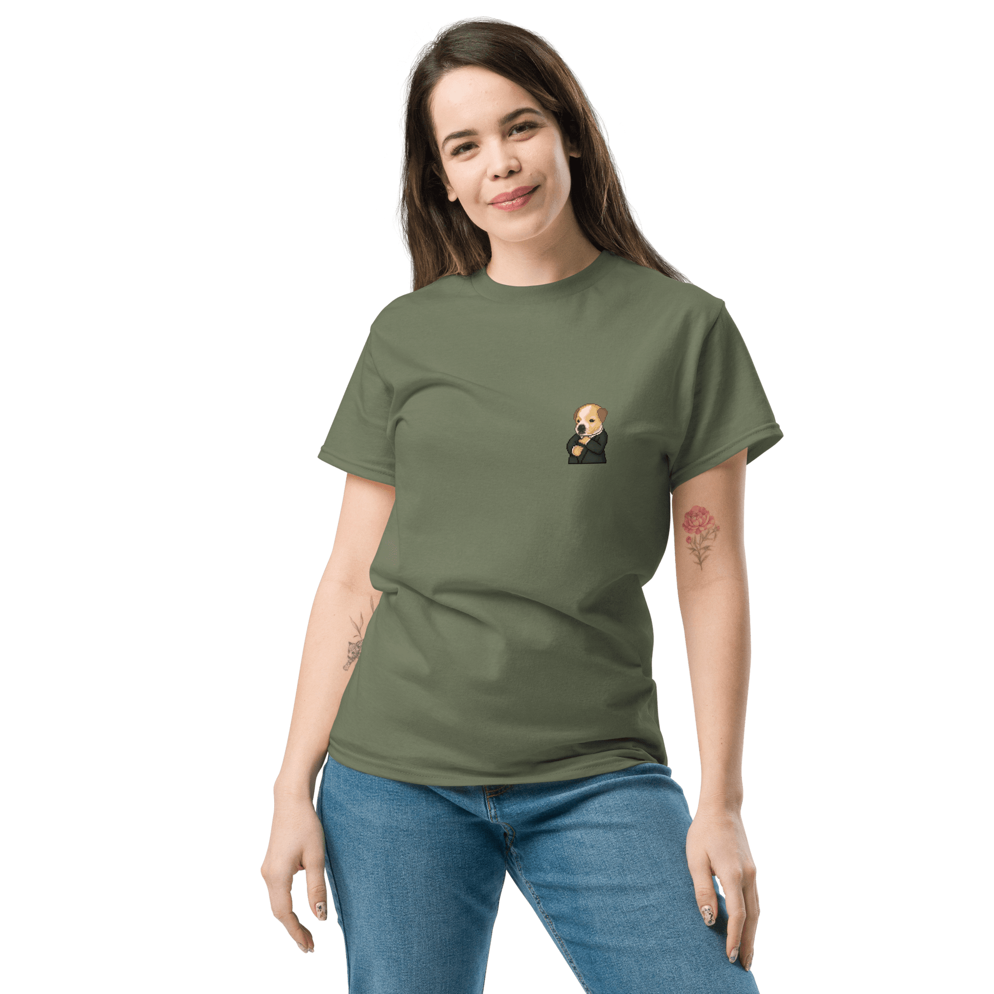 Dog Classic T-Shirt Meme - Military Green | Shirtposting