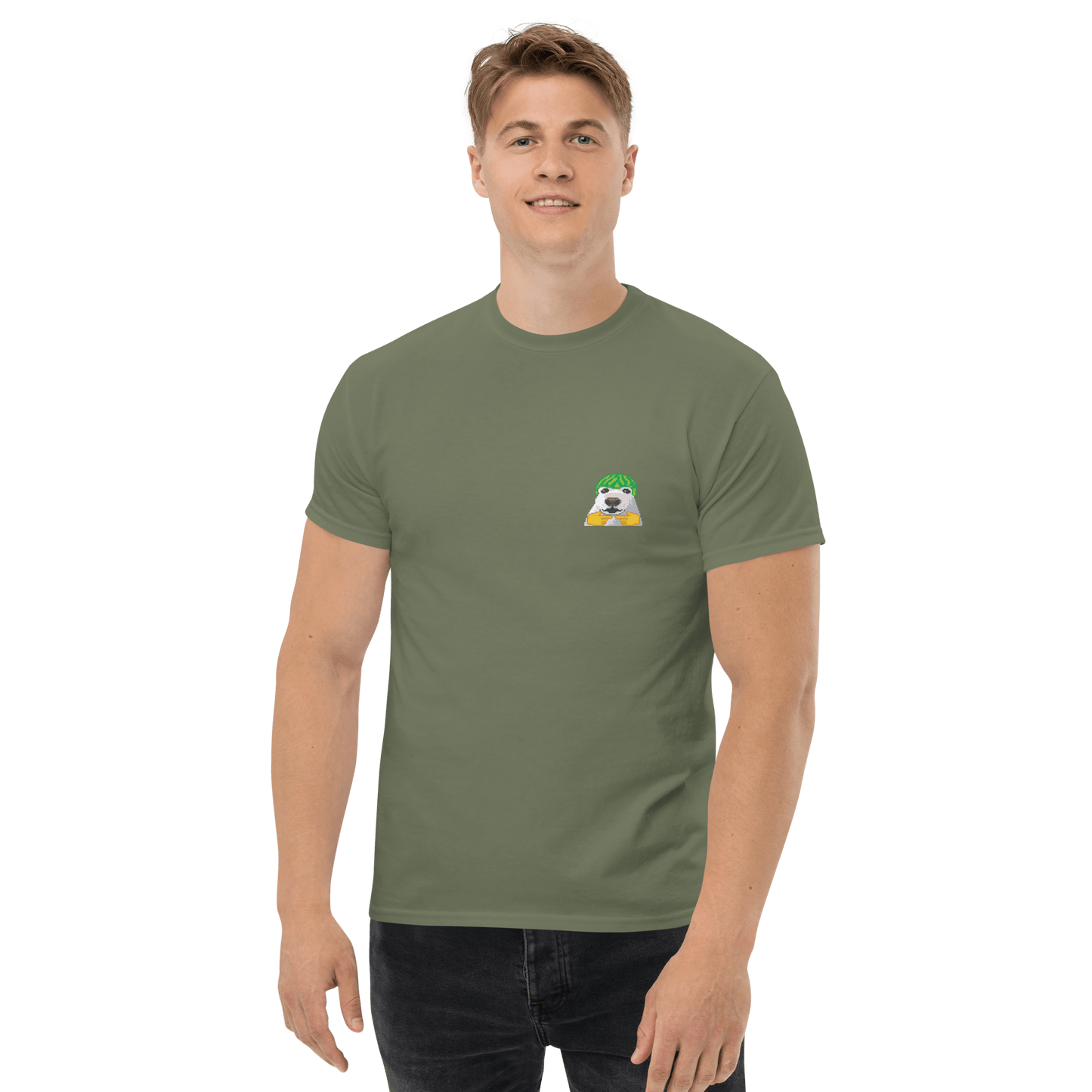 Dog Classic T-Shirt Meme - Military Green | Shirtposting