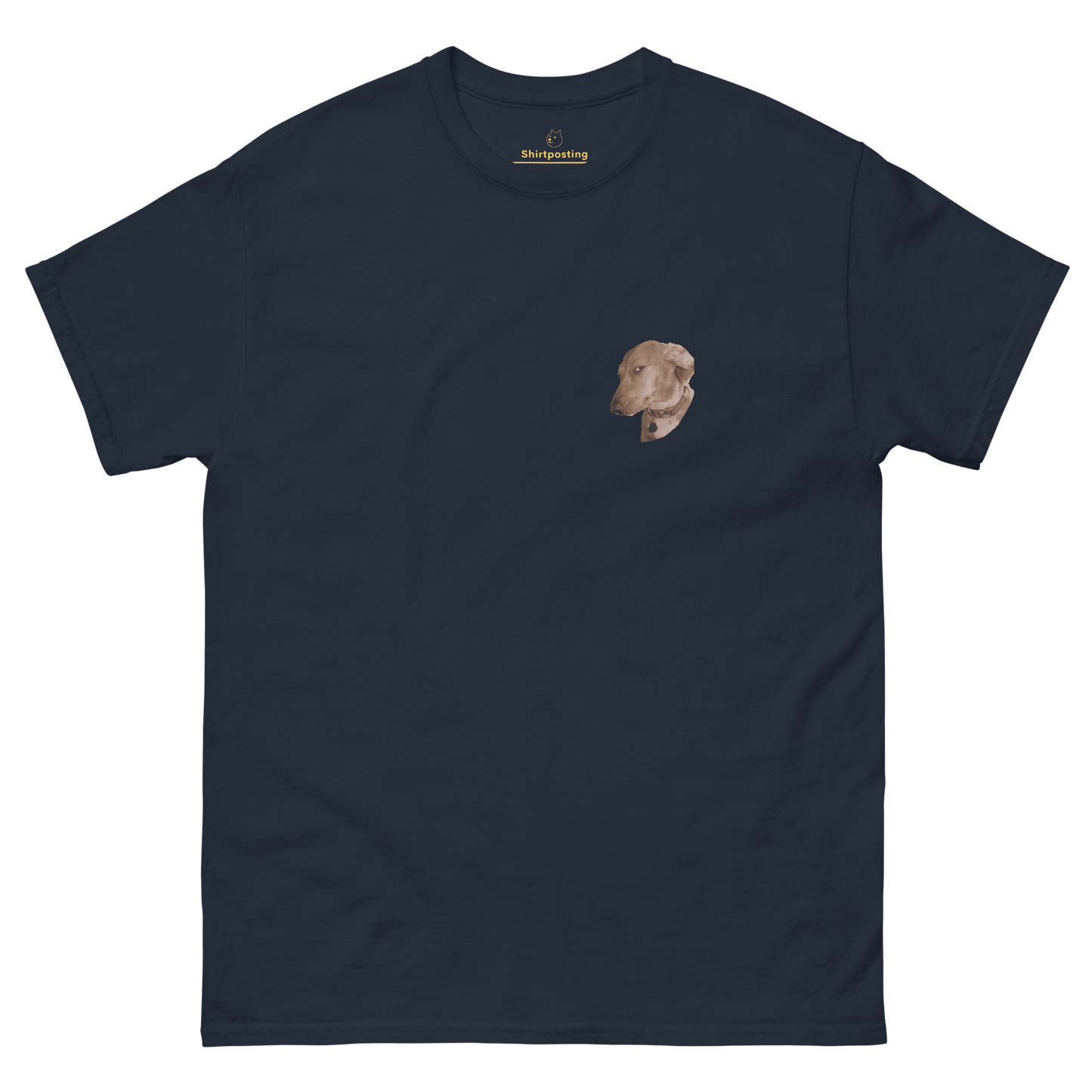 Dog Classic T-Shirt Meme - Navy | Shirtposting