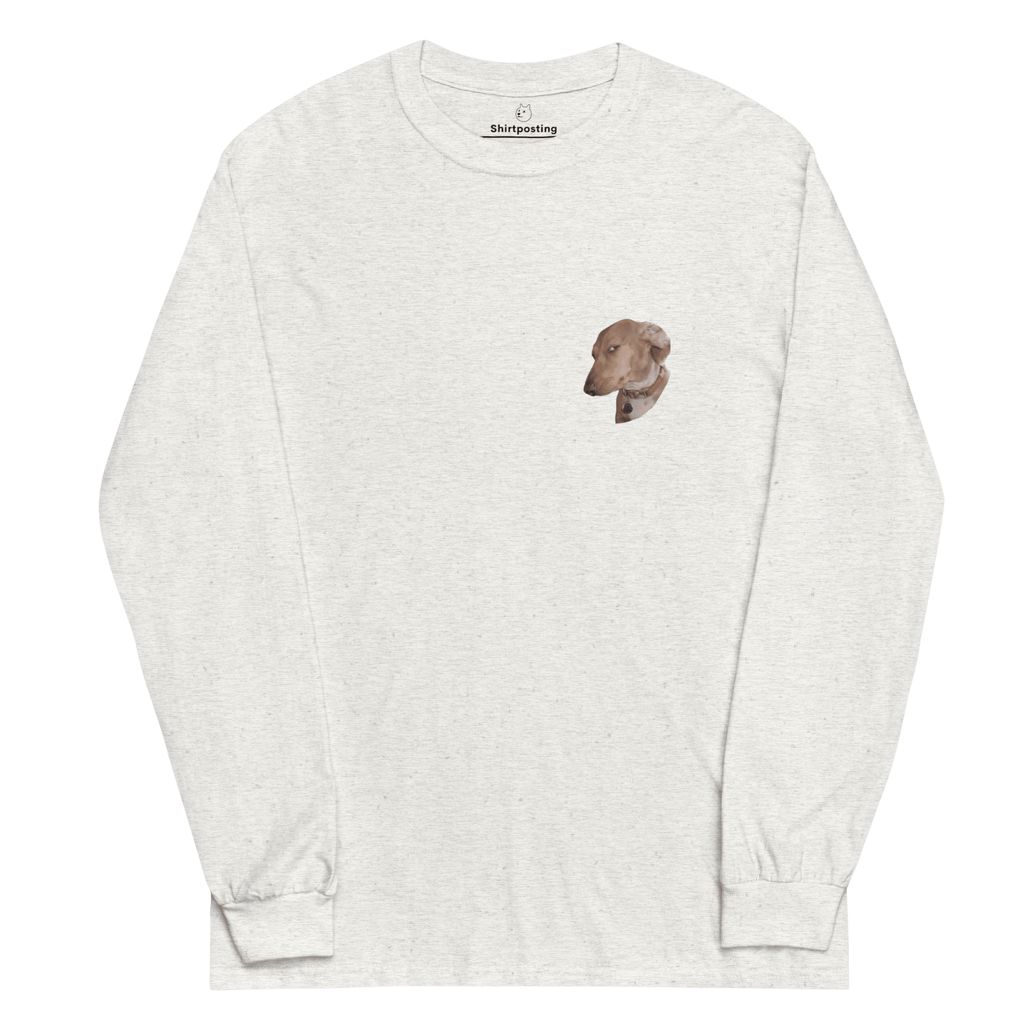 Dog Long Sleeve T-Shirt Meme - Ash | Shirtposting