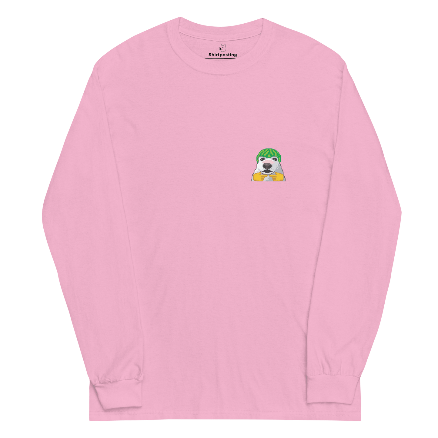 Dog Long Sleeve T-Shirt Meme - Light Pink | Shirtposting