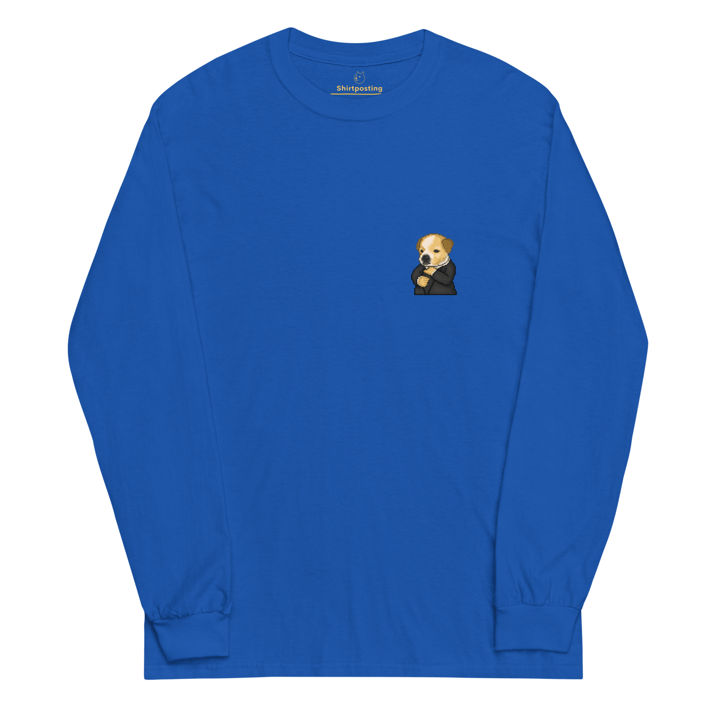 Dog Long Sleeve T-Shirt Meme - Royal | Shirtposting