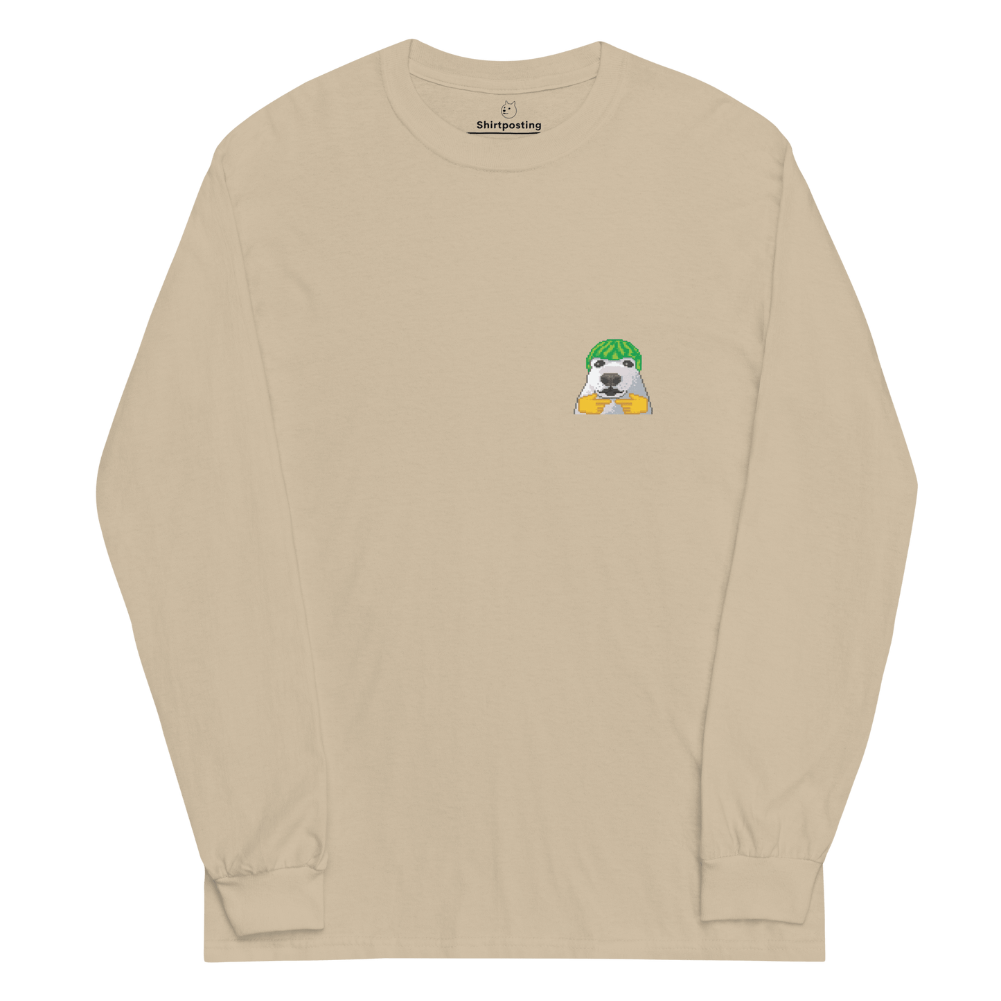 Dog Long Sleeve T-Shirt Meme - Sand | Shirtposting