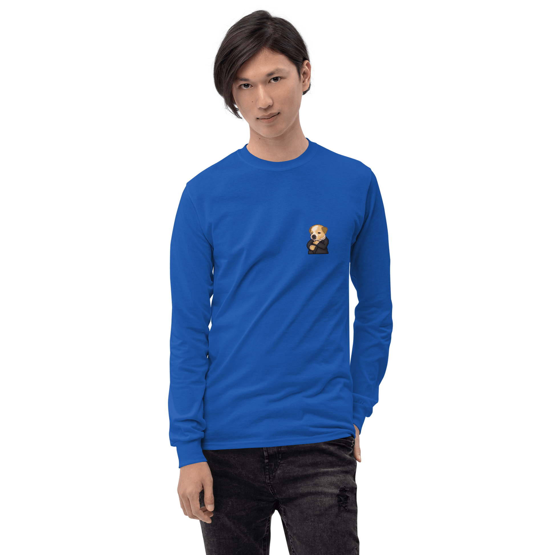 Dog Long Sleeve T-Shirt Meme - Sport Grey | Shirtposting