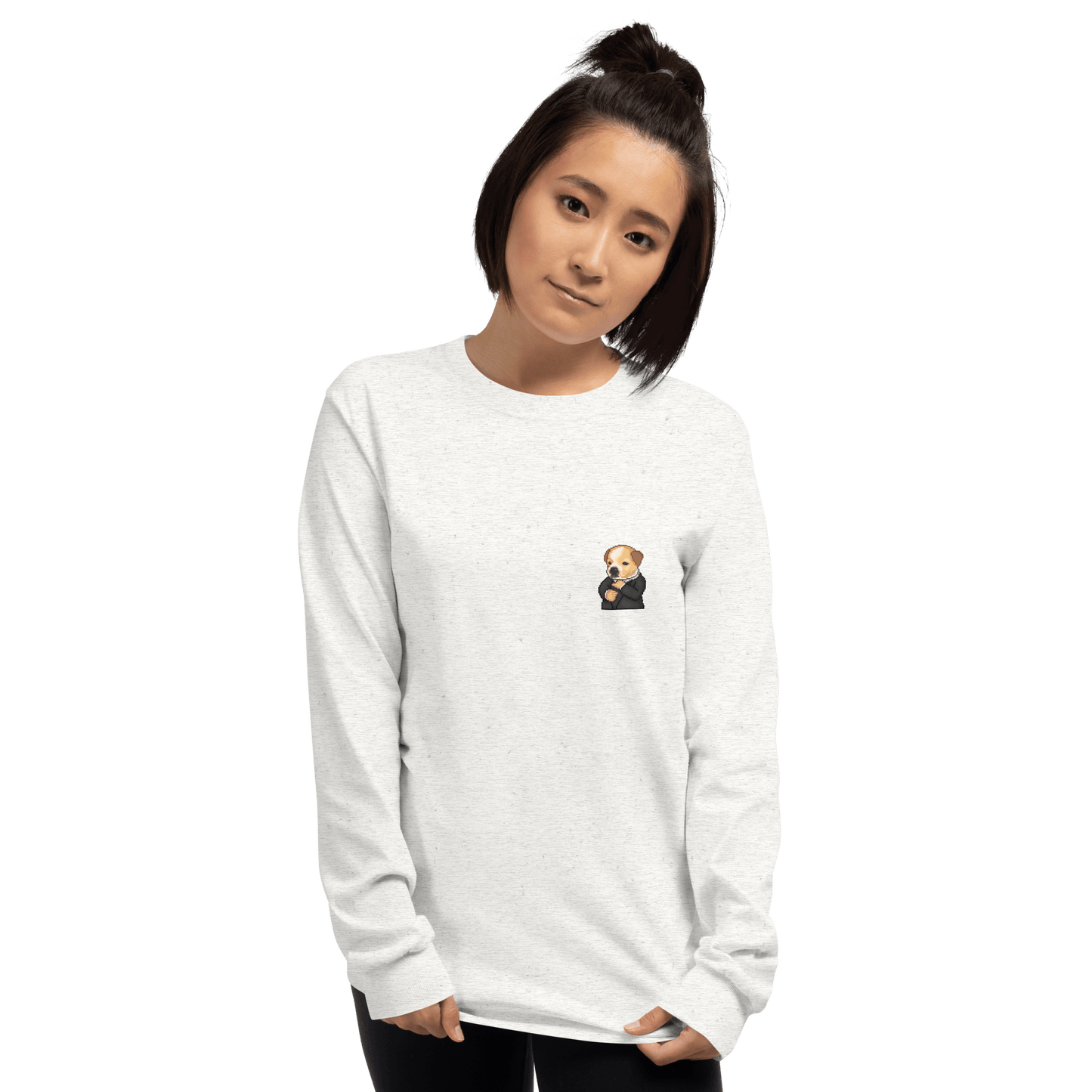 Dog Long Sleeve T-Shirt Meme - Sport Grey | Shirtposting