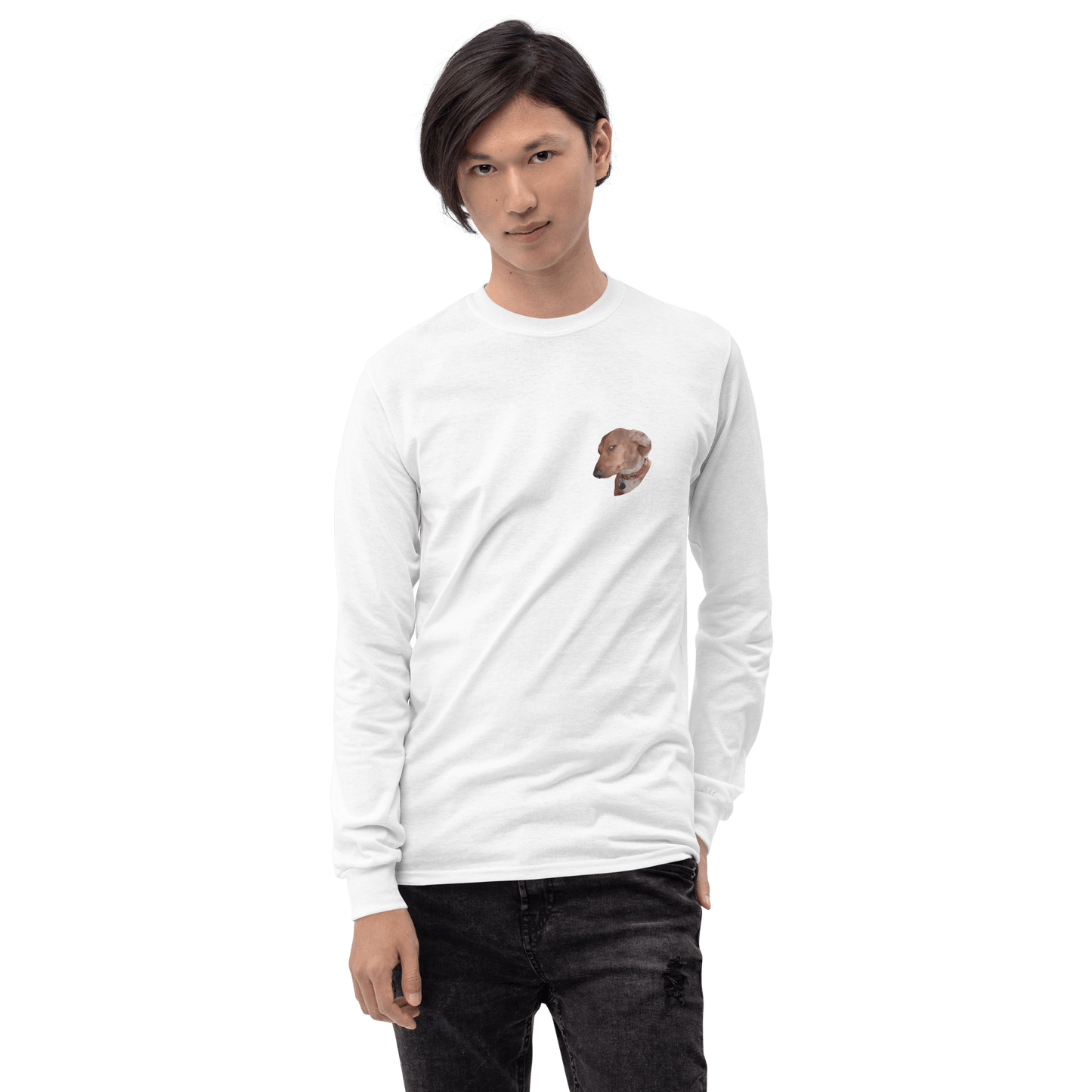 Dog Long Sleeve T-Shirt Meme - Sport Grey | Shirtposting