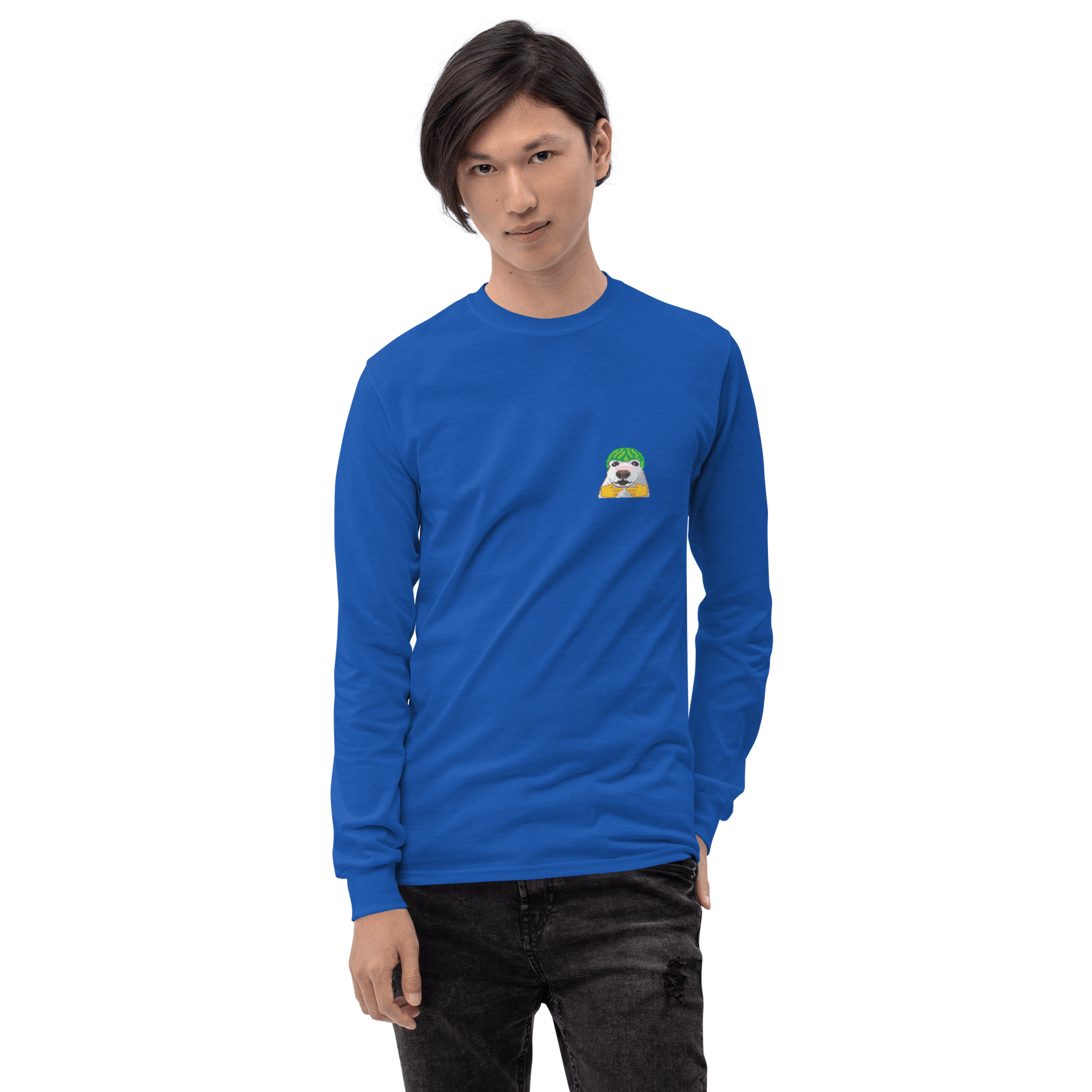 Dog Long Sleeve T-Shirt Meme - Sport Grey | Shirtposting