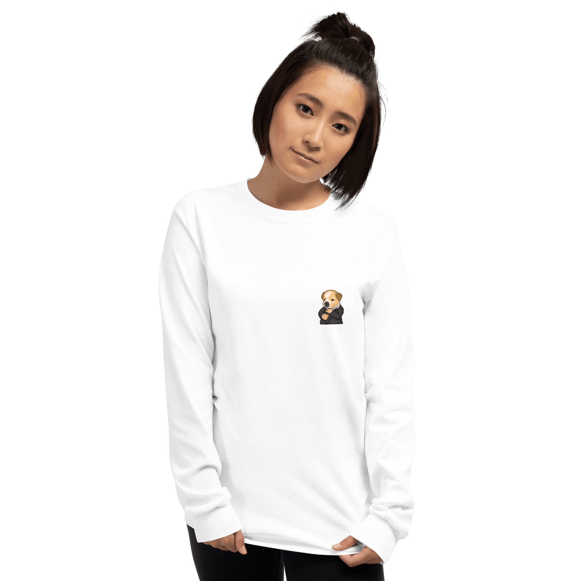 Dog Long Sleeve T-Shirt Meme - Sport Grey | Shirtposting