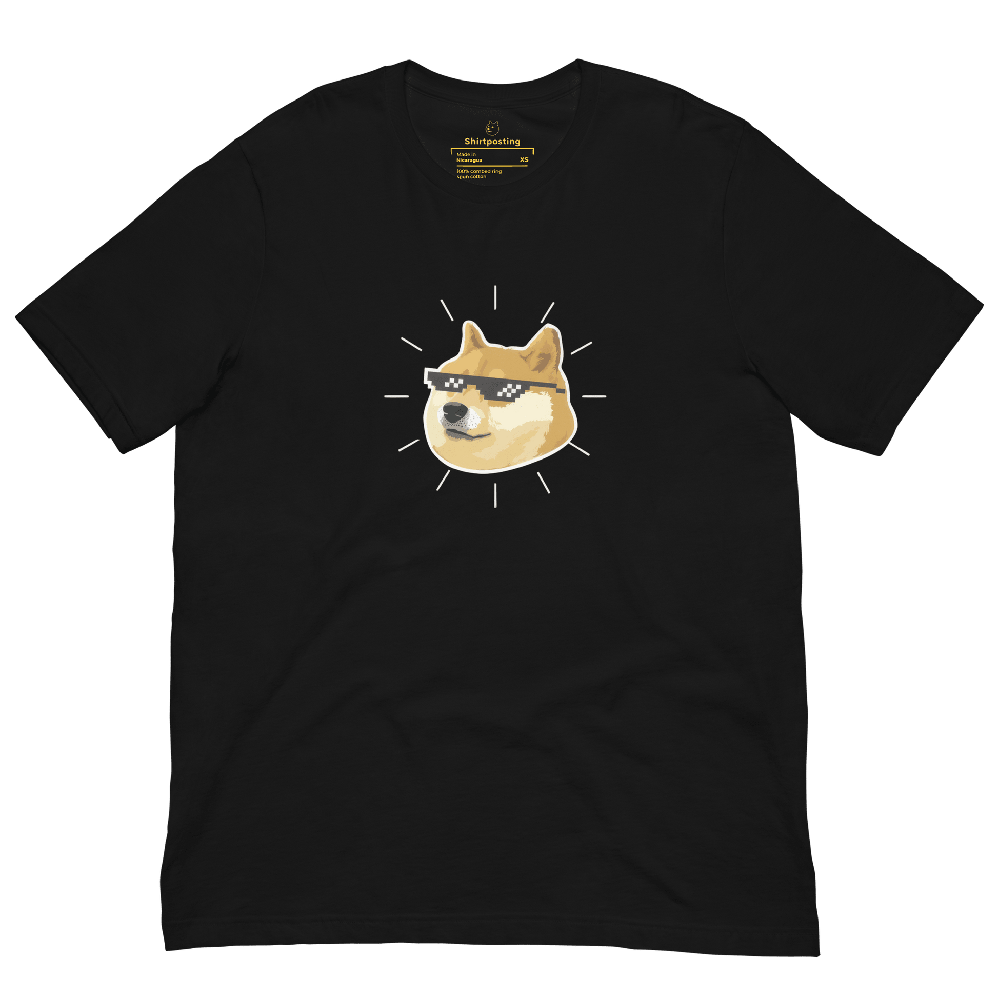 Doge Classic T-Shirt Meme - Black | Shirtposting