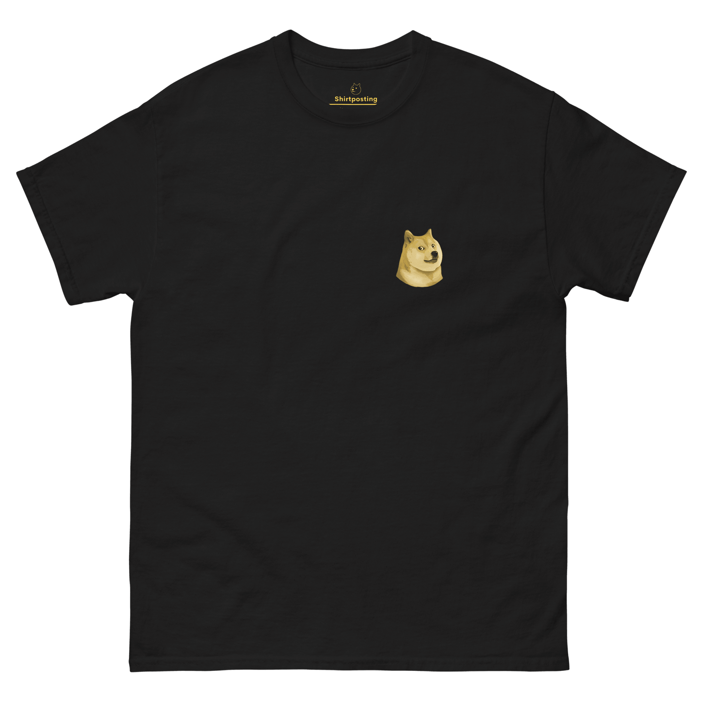 Doge Classic T-Shirt Meme - Black | Shirtposting