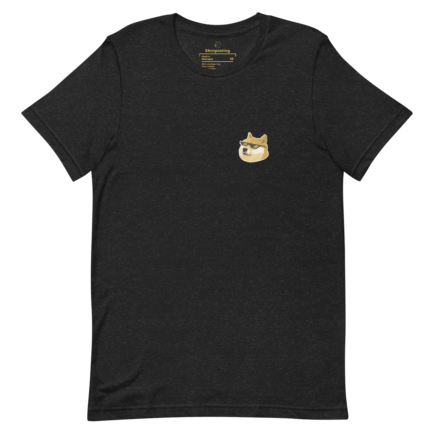 Doge Classic T-Shirt Meme - Black Heather | Shirtposting