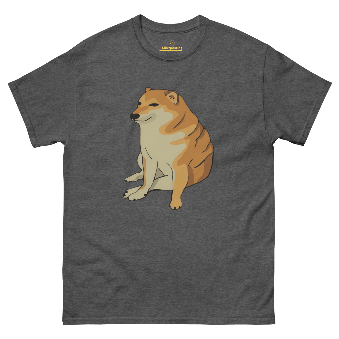 Doge Classic T-Shirt Meme - Dark Heather | Shirtposting