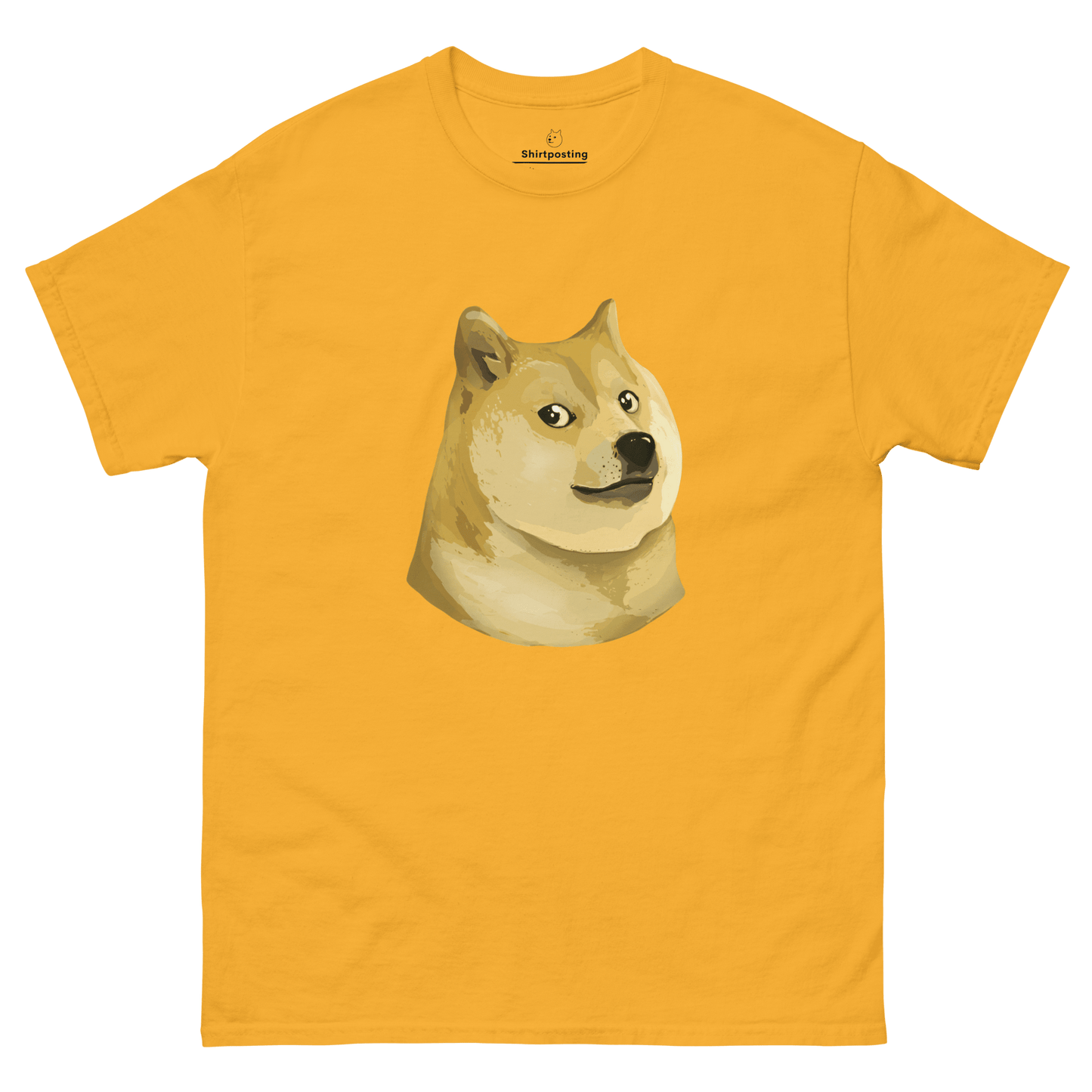 Doge Classic T-Shirt Meme - Gold | Shirtposting