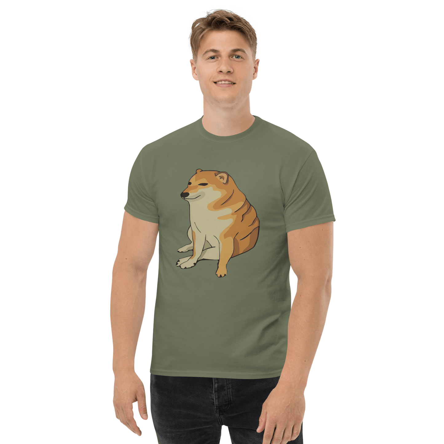Doge Classic T-Shirt Meme - Military Green | Shirtposting