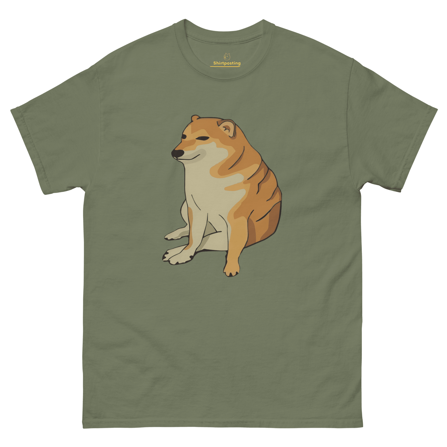 Doge Classic T-Shirt Meme - Military Green | Shirtposting
