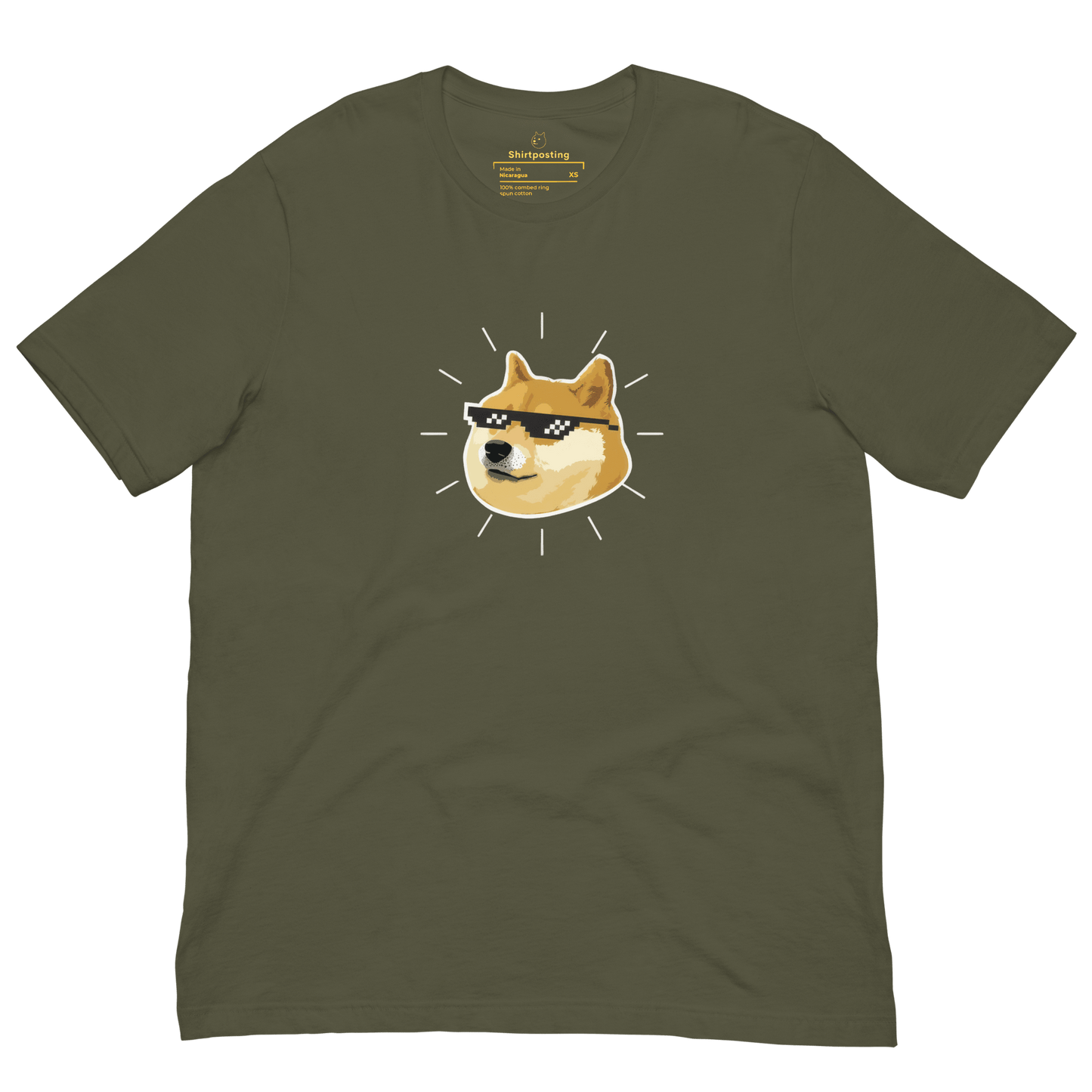Doge Classic T-Shirt Meme - Military Green | Shirtposting