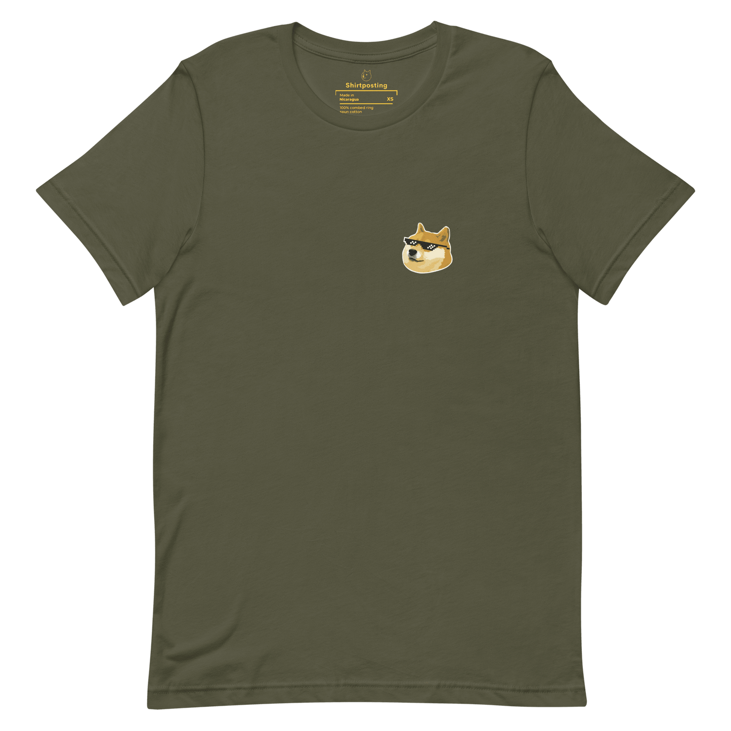 Doge Classic T-Shirt Meme - Military Green | Shirtposting