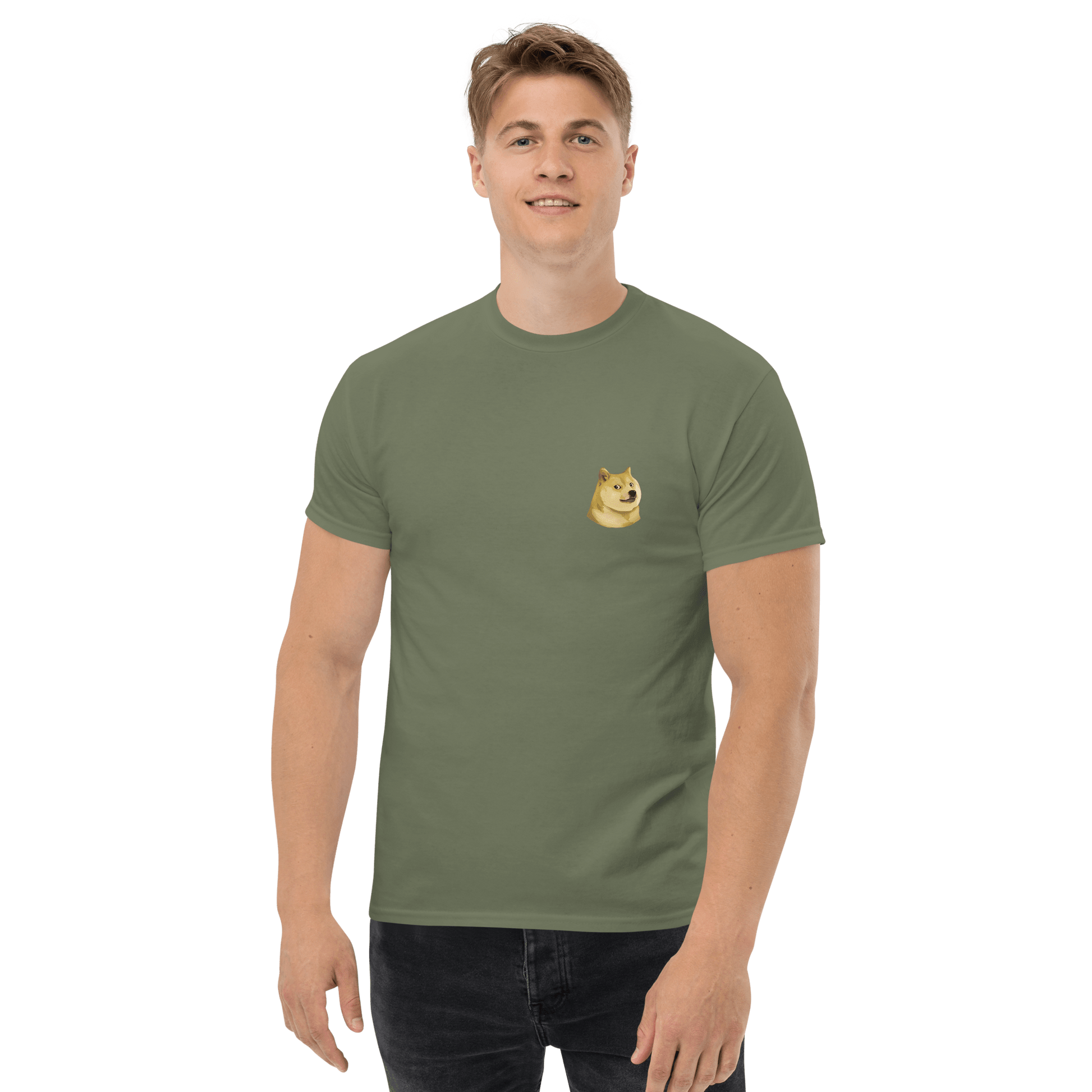Doge Classic T-Shirt Meme - Military Green | Shirtposting