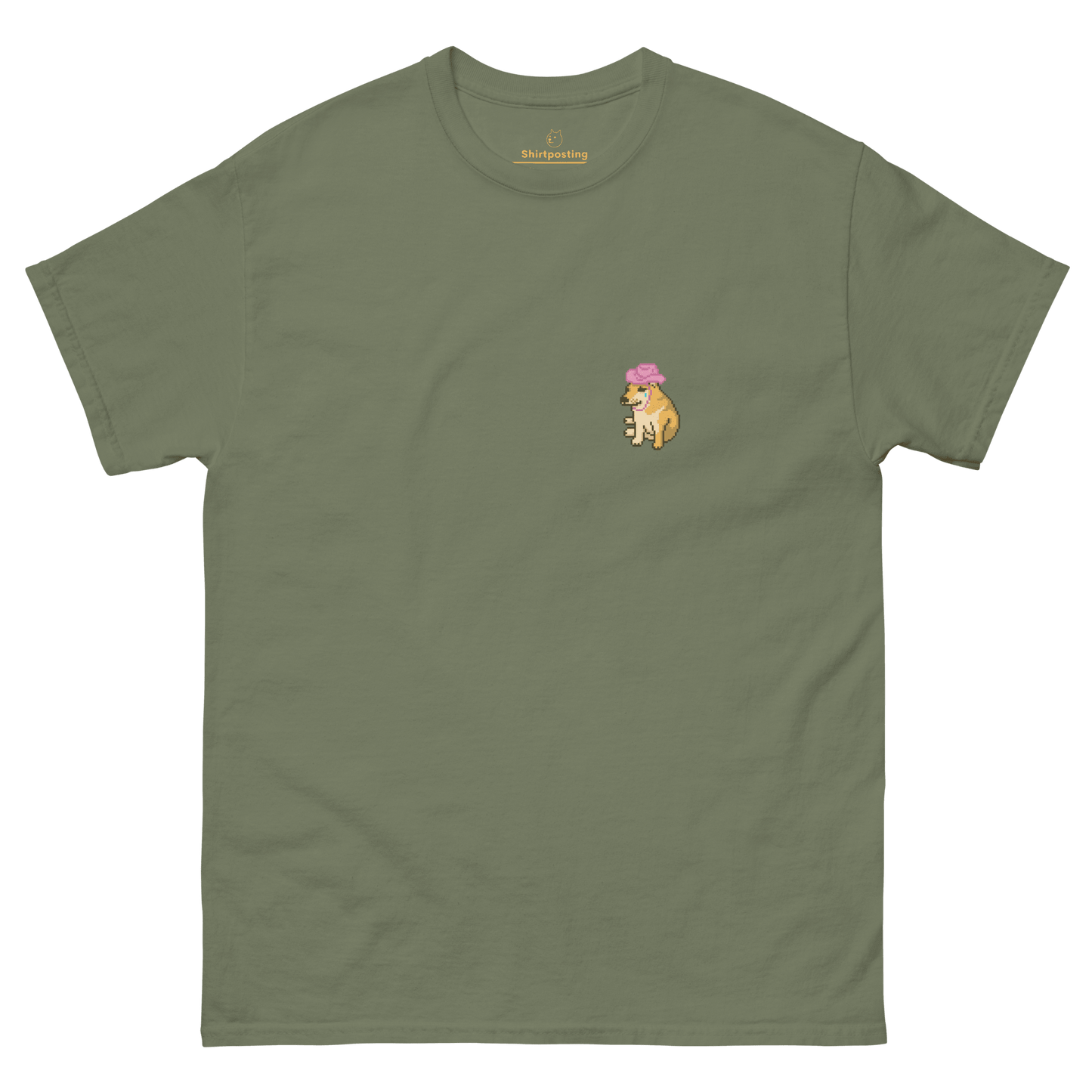Doge Classic T-Shirt Meme - Military Green | Shirtposting