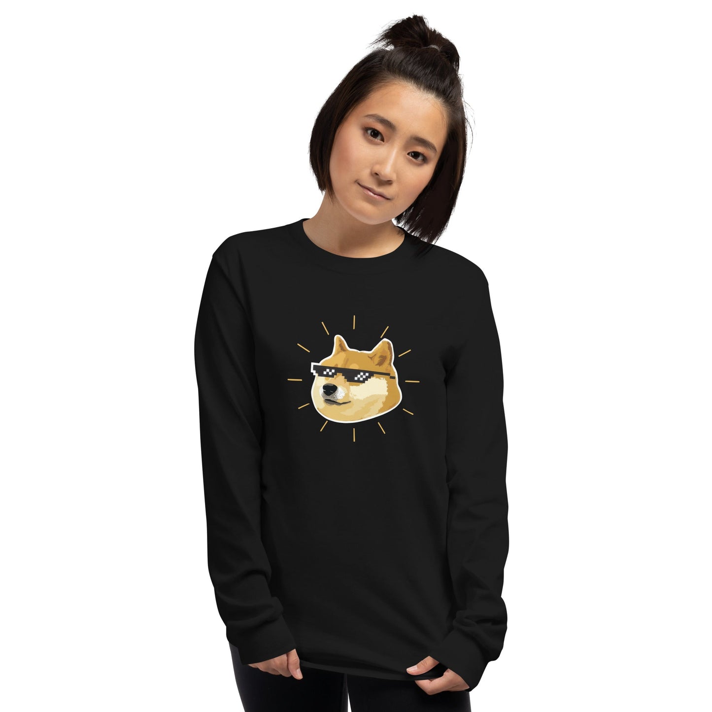 Doge Long Sleeve T-Shirt Meme - Ash | Shirtposting