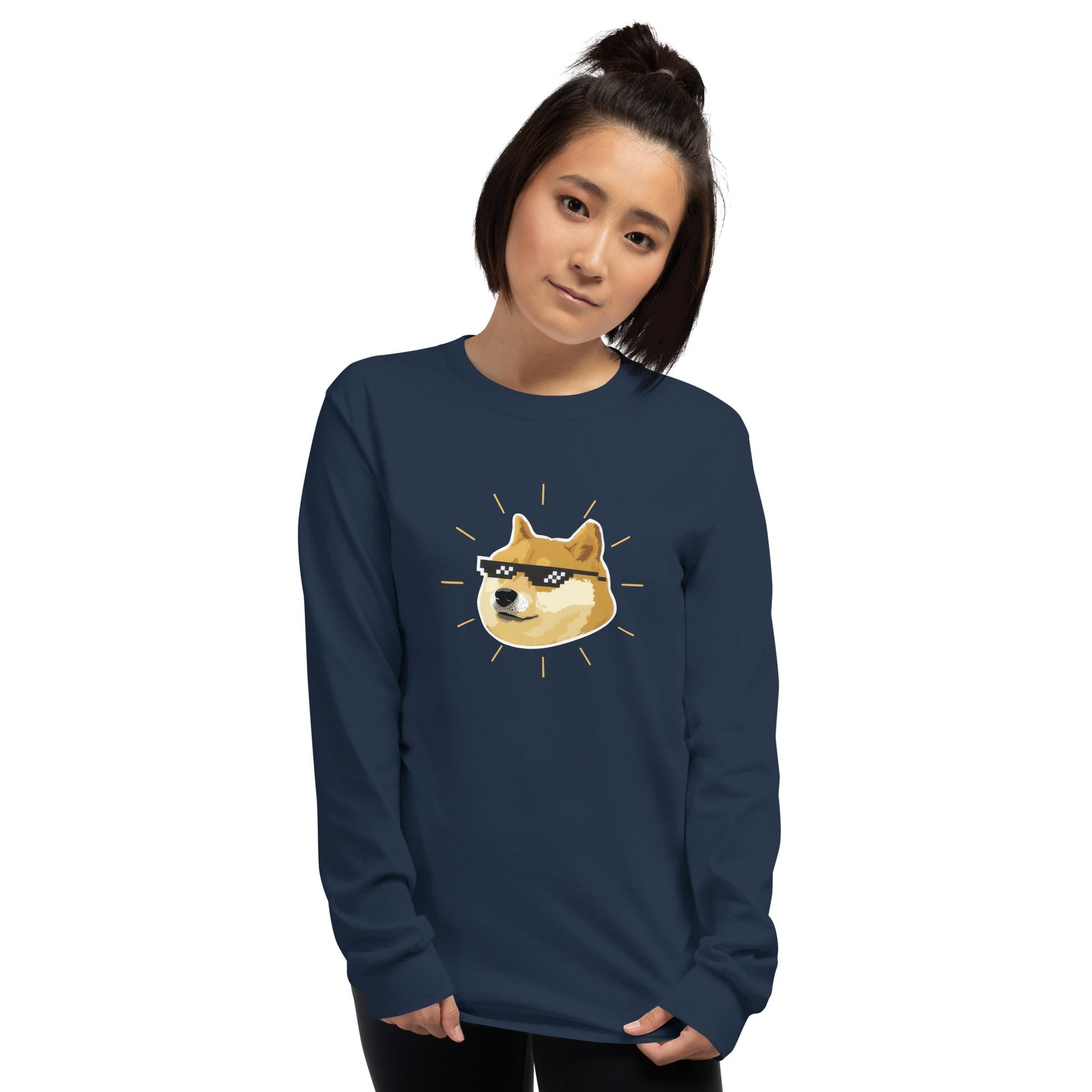 Doge Long Sleeve T-Shirt Meme - Ash | Shirtposting