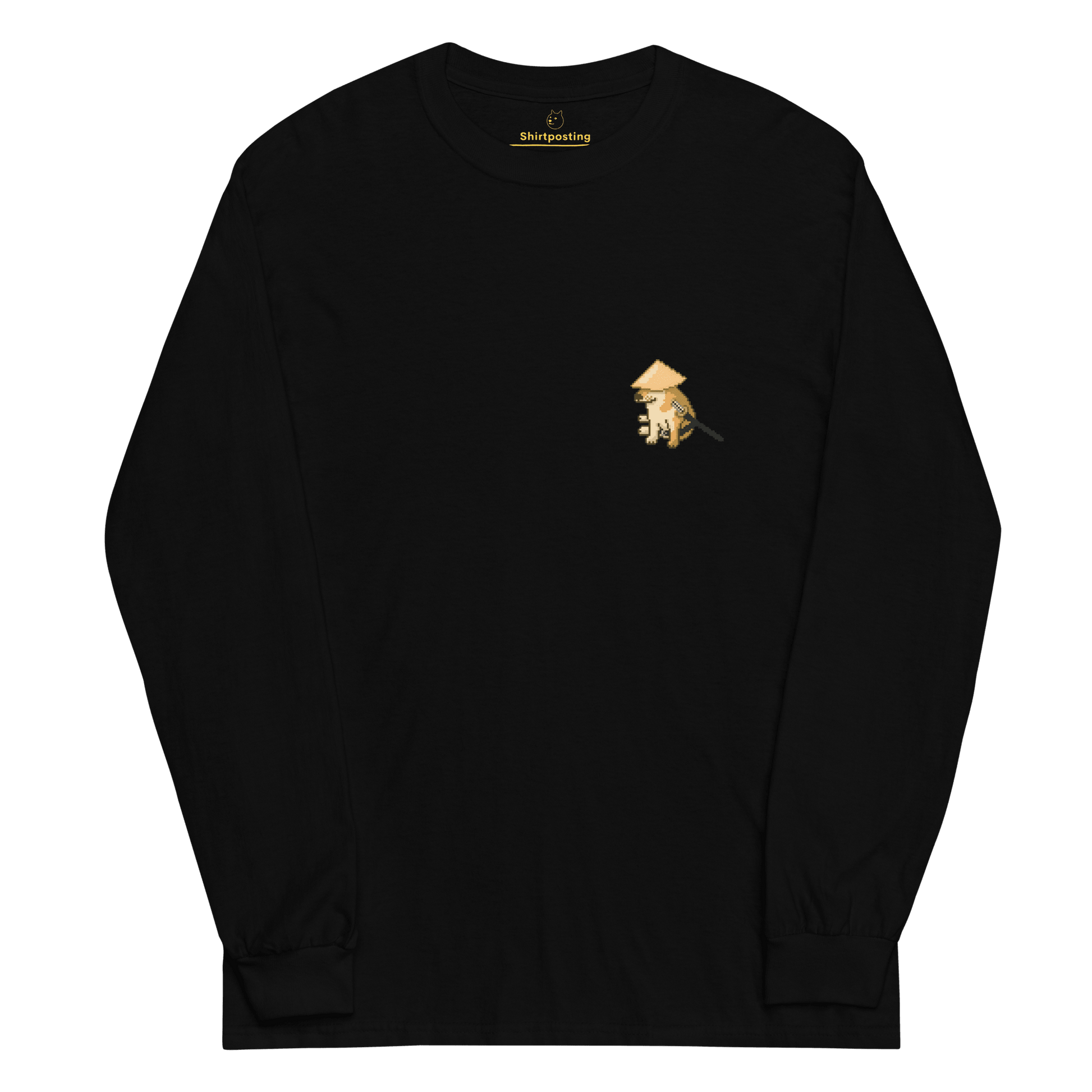 Doge Long Sleeve T-Shirt Meme - Black | Shirtposting