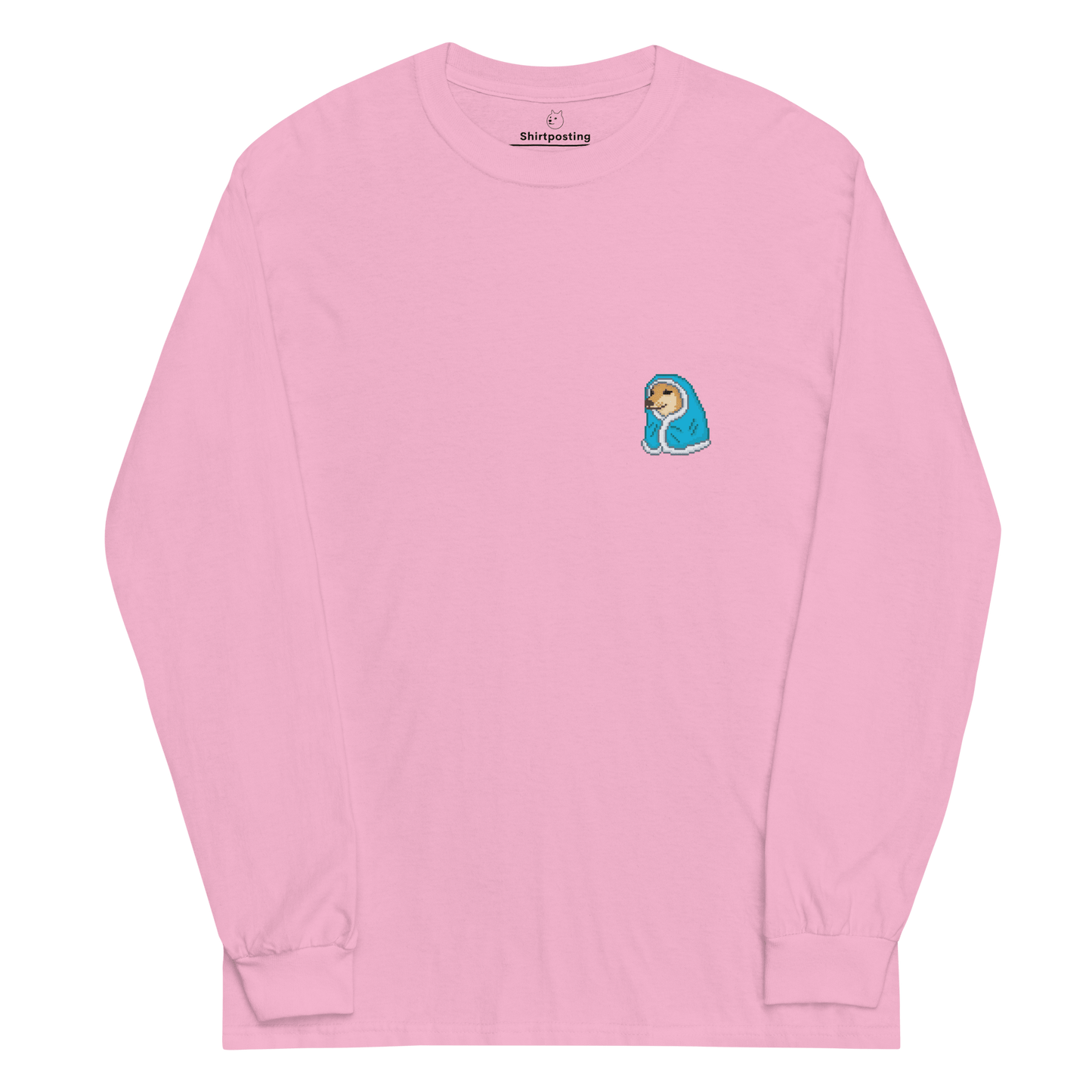 Doge Long Sleeve T-Shirt Meme - Light Pink | Shirtposting