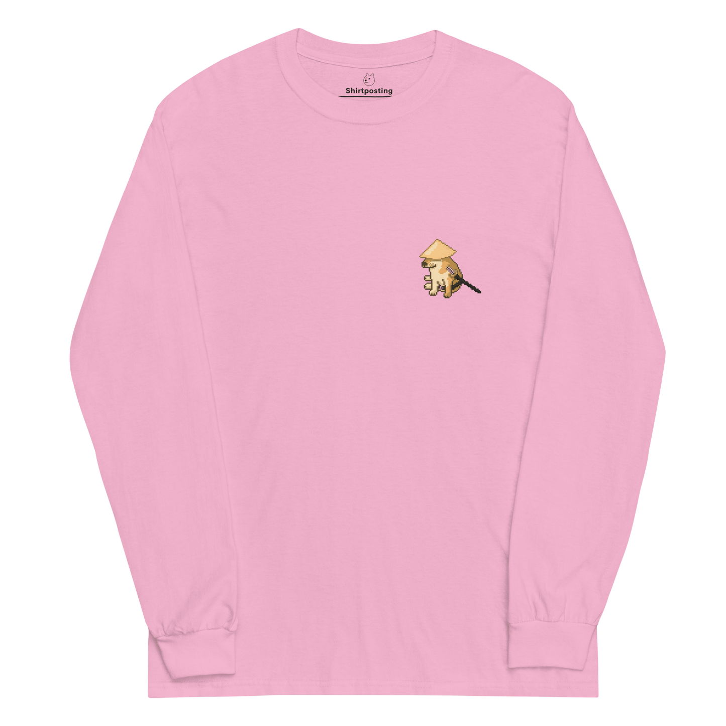 Doge Long Sleeve T-Shirt Meme - Light Pink | Shirtposting