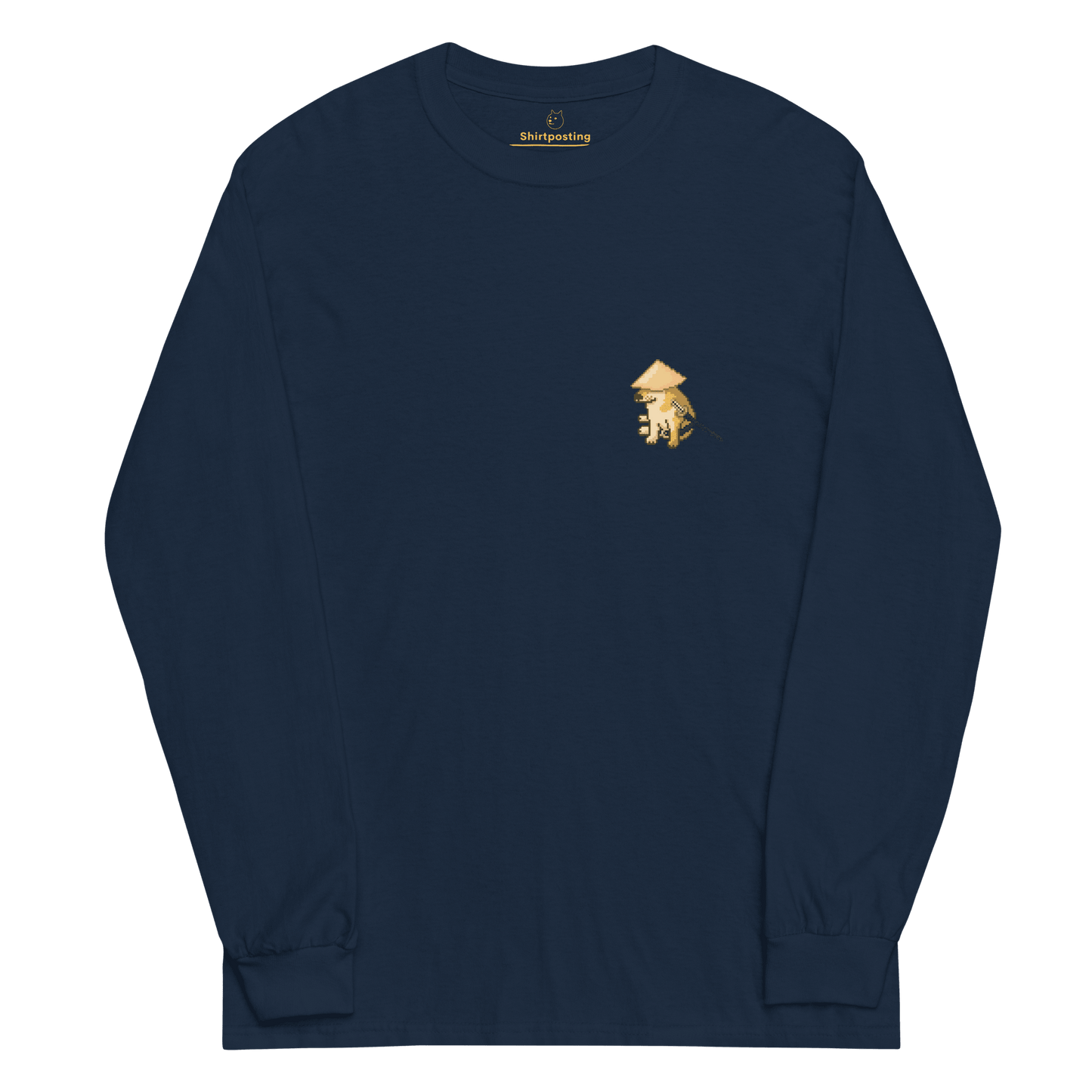 Doge Long Sleeve T-Shirt Meme - Navy | Shirtposting