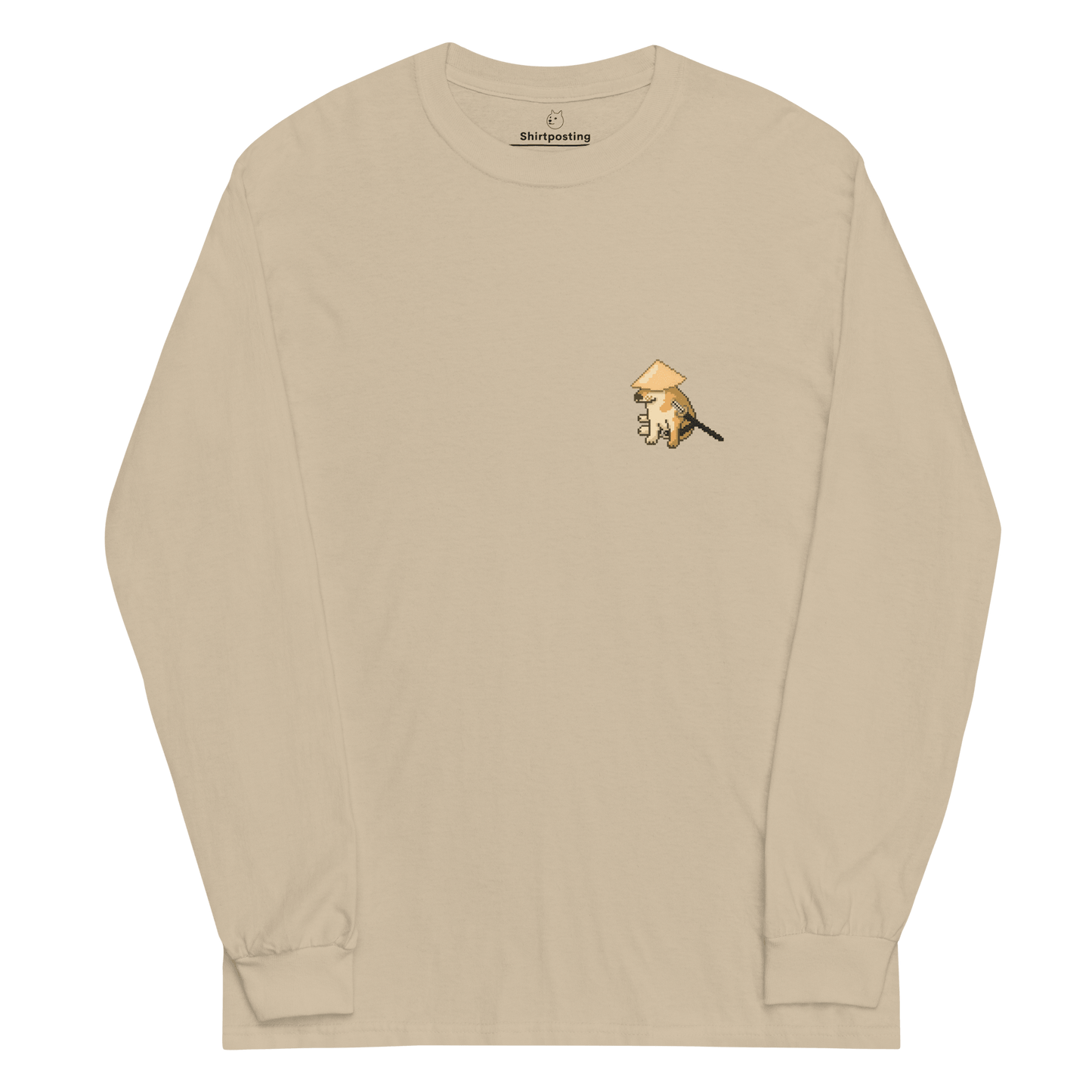 Doge Long Sleeve T-Shirt Meme - Sand | Shirtposting