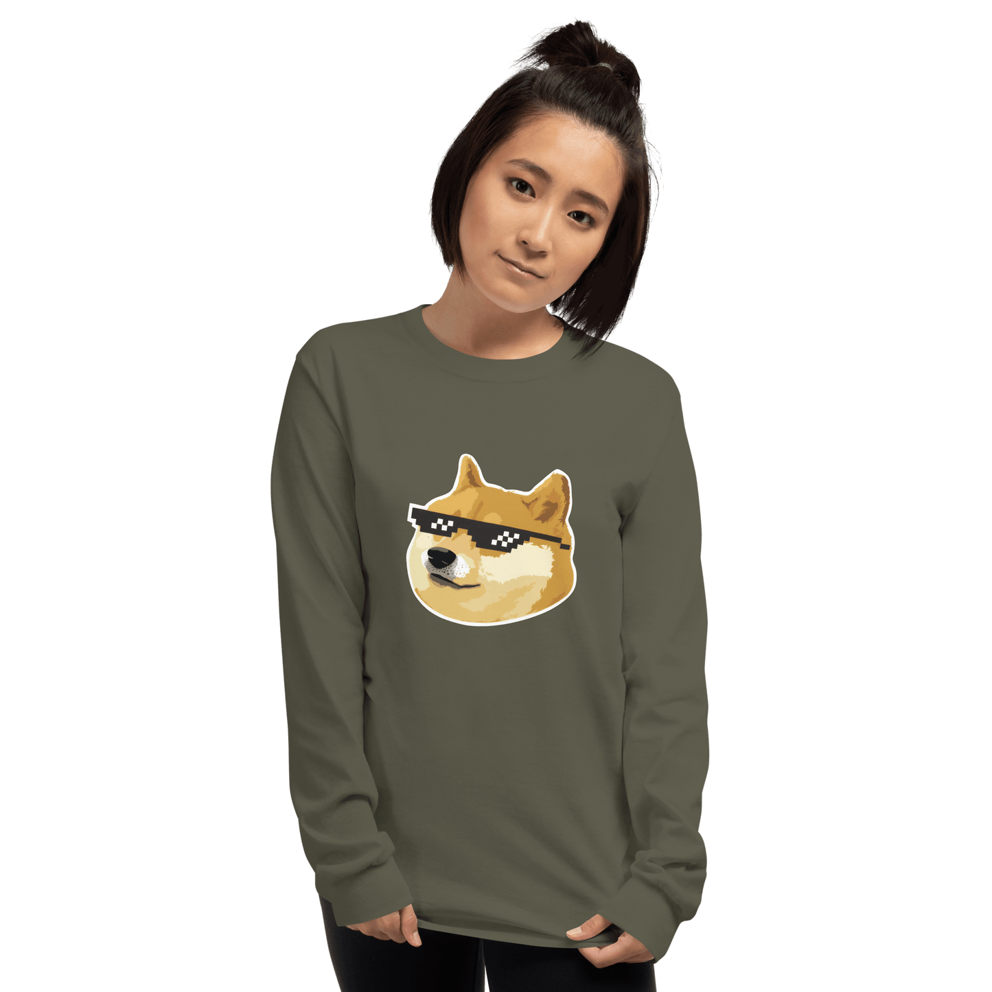 Doge Long Sleeve T-Shirt Meme - Sport Grey | Shirtposting