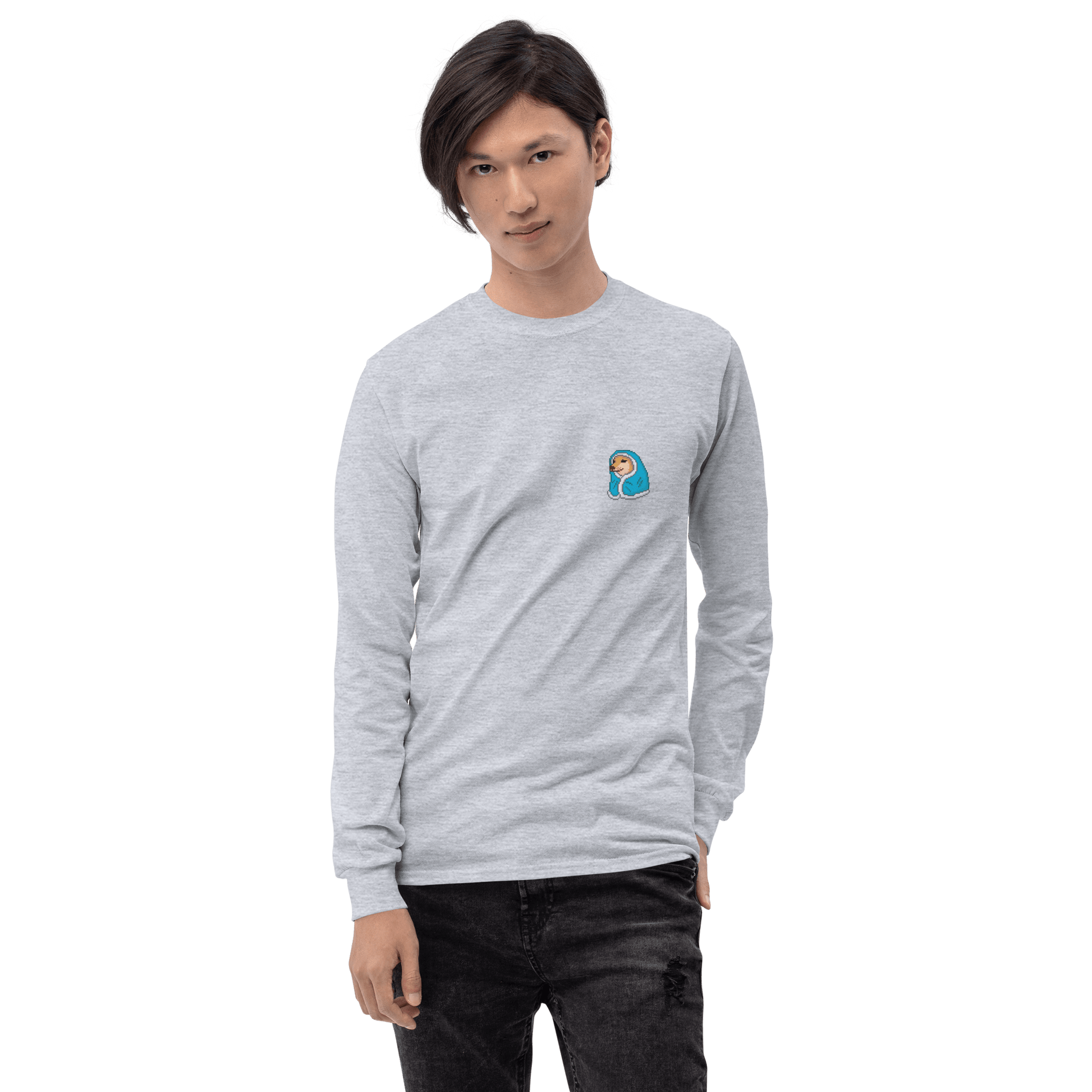 Doge Long Sleeve T-Shirt Meme - Sport Grey | Shirtposting