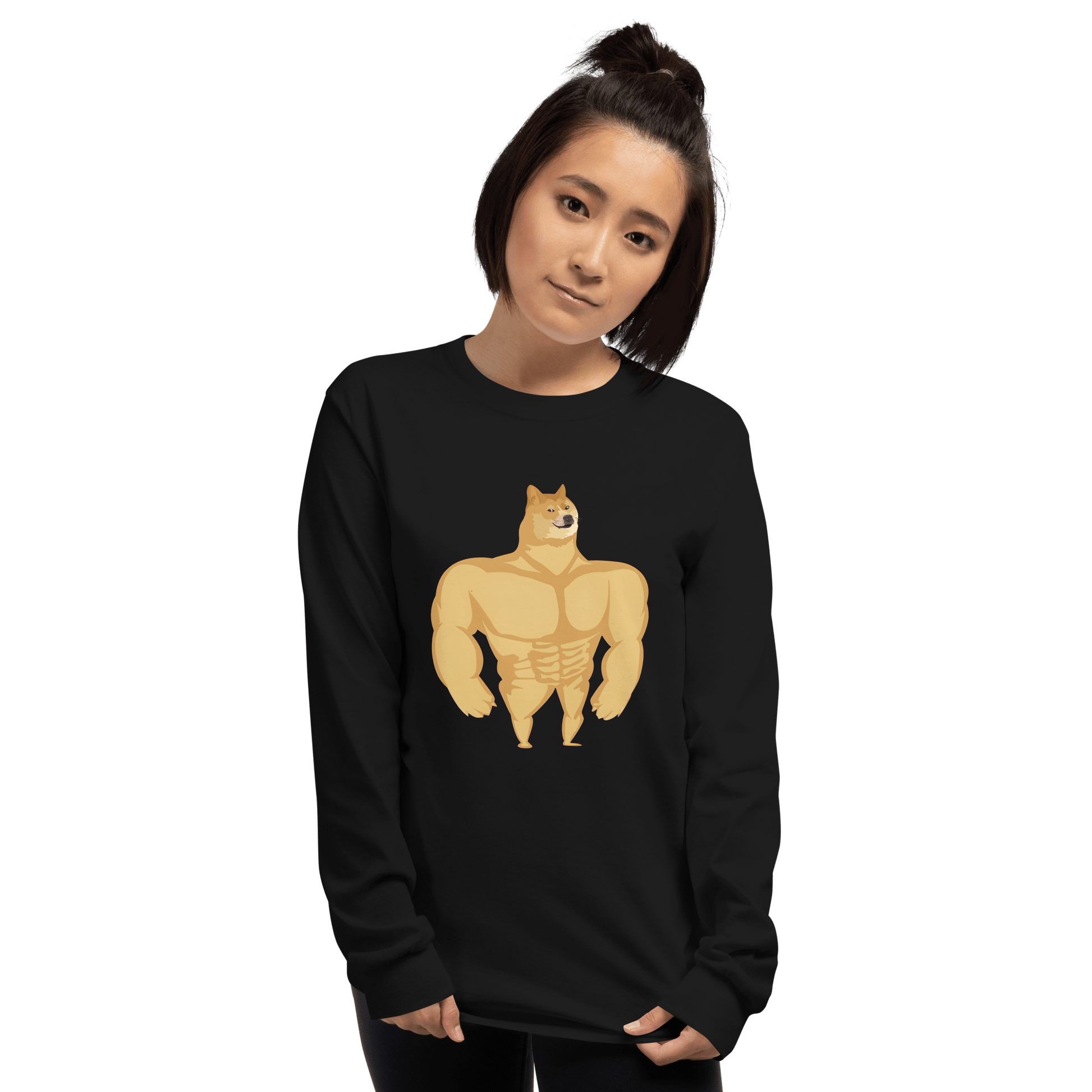 Doge Long Sleeve T-Shirt Meme - Sport Grey | Shirtposting